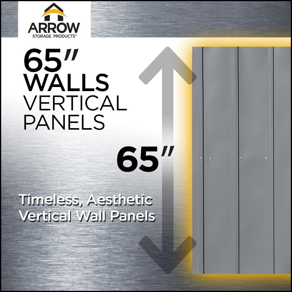 Arrow 6 ft. W x 5 ft. D Galvanized Steel Storage Shed