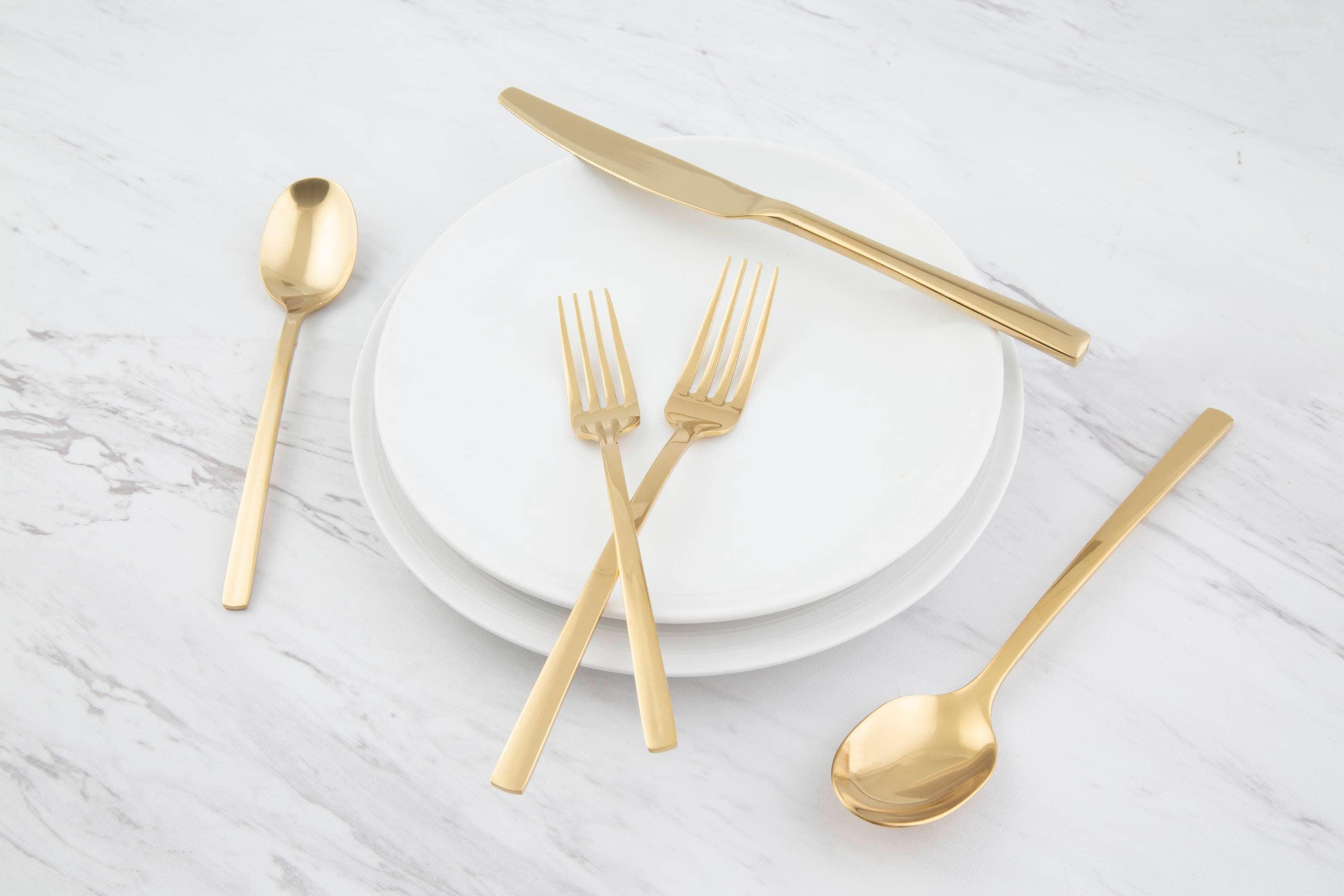 Cambridge Silversmiths Cambridge Beacon Satin 20-Piece Flatware Set, Service for 4