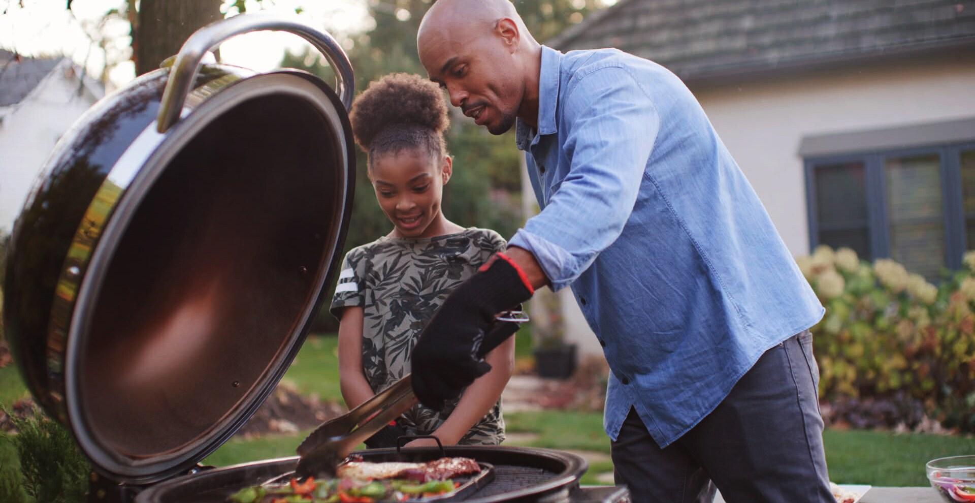 Weber Summit Kamado E6 Charcoal Grill w/Built In Stainless Steel Lid, Black