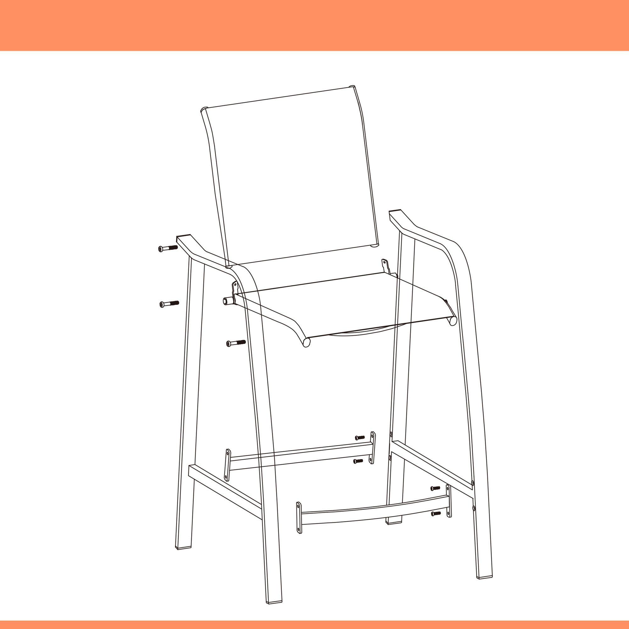 Pellebant Set of 2 Outdoor Counter Height Bar Stools  Aluminum Patio Bar Chairs,Espresso
