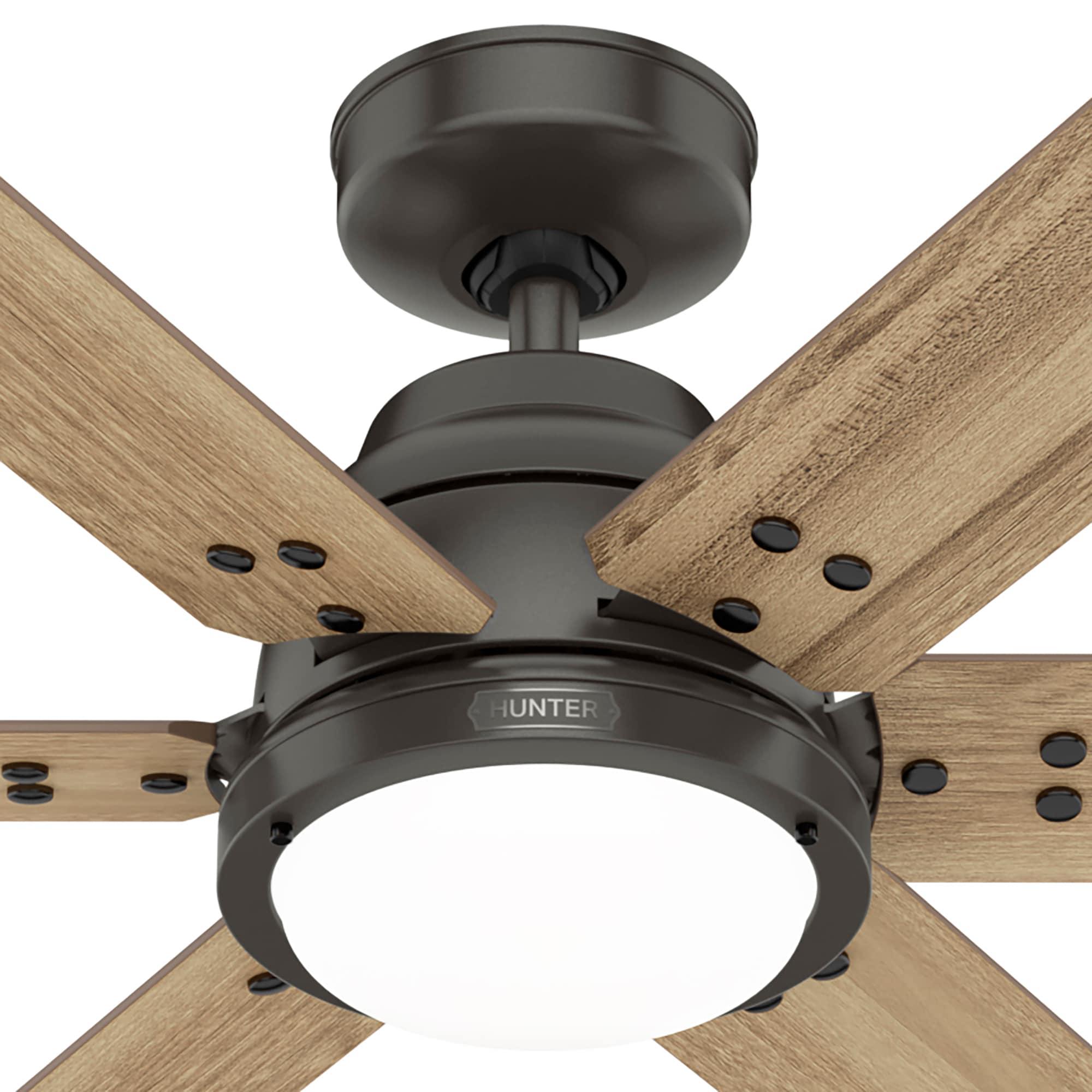 Gravity 6 - Blade Ceiling Fan with LED Light Kit and Handheld Remote and Wifi Smart Fan
