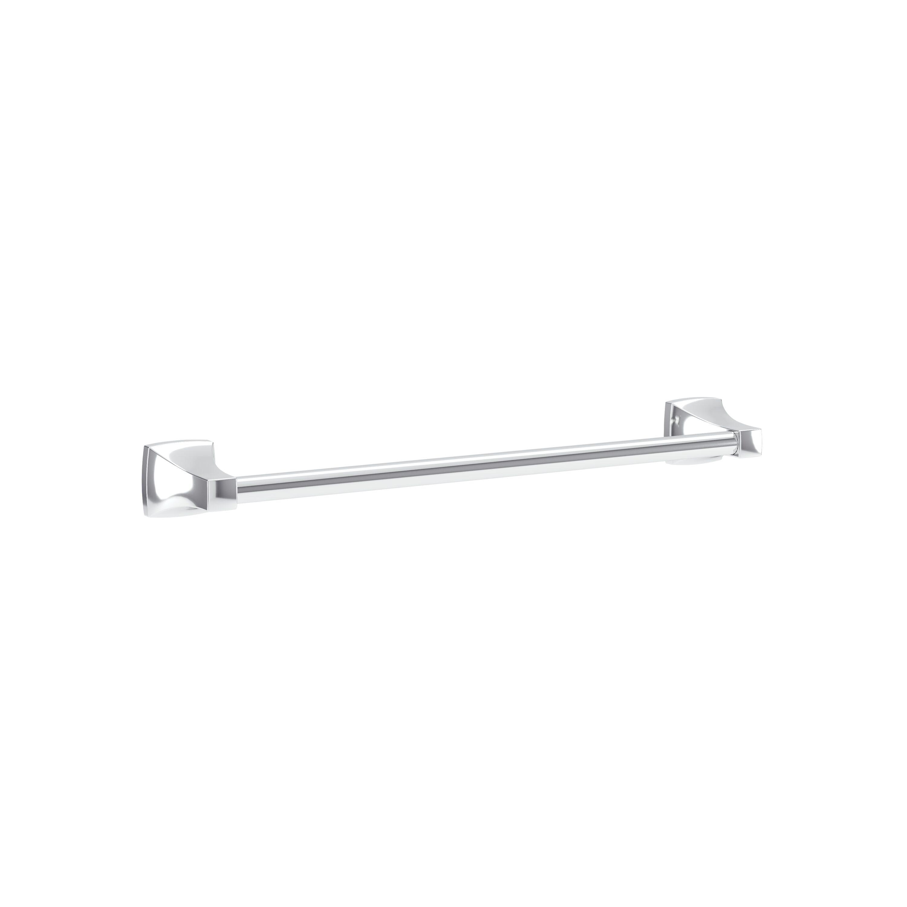 Oak Wall Mounted Bathroom Towel Bar with Installation Hardware