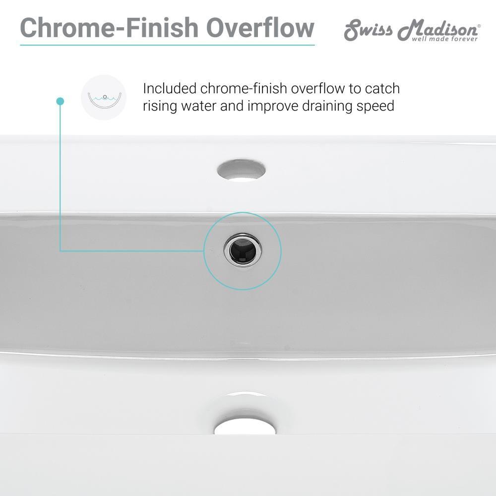 Swiss Madison Ceramic 24" Single Bathroom Vanity Top
