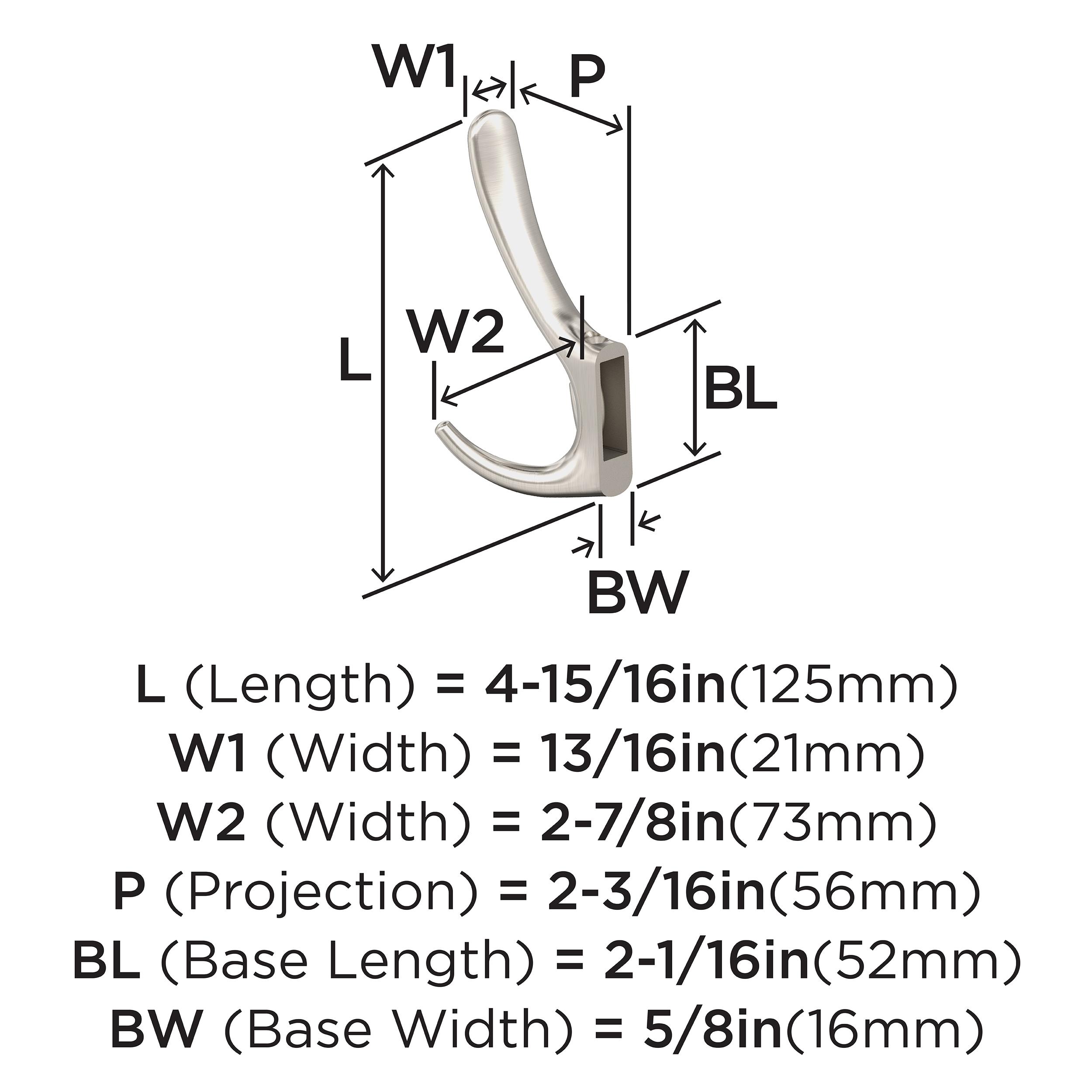 Finesse Transitional Triple Prong Decorative Wall Hook