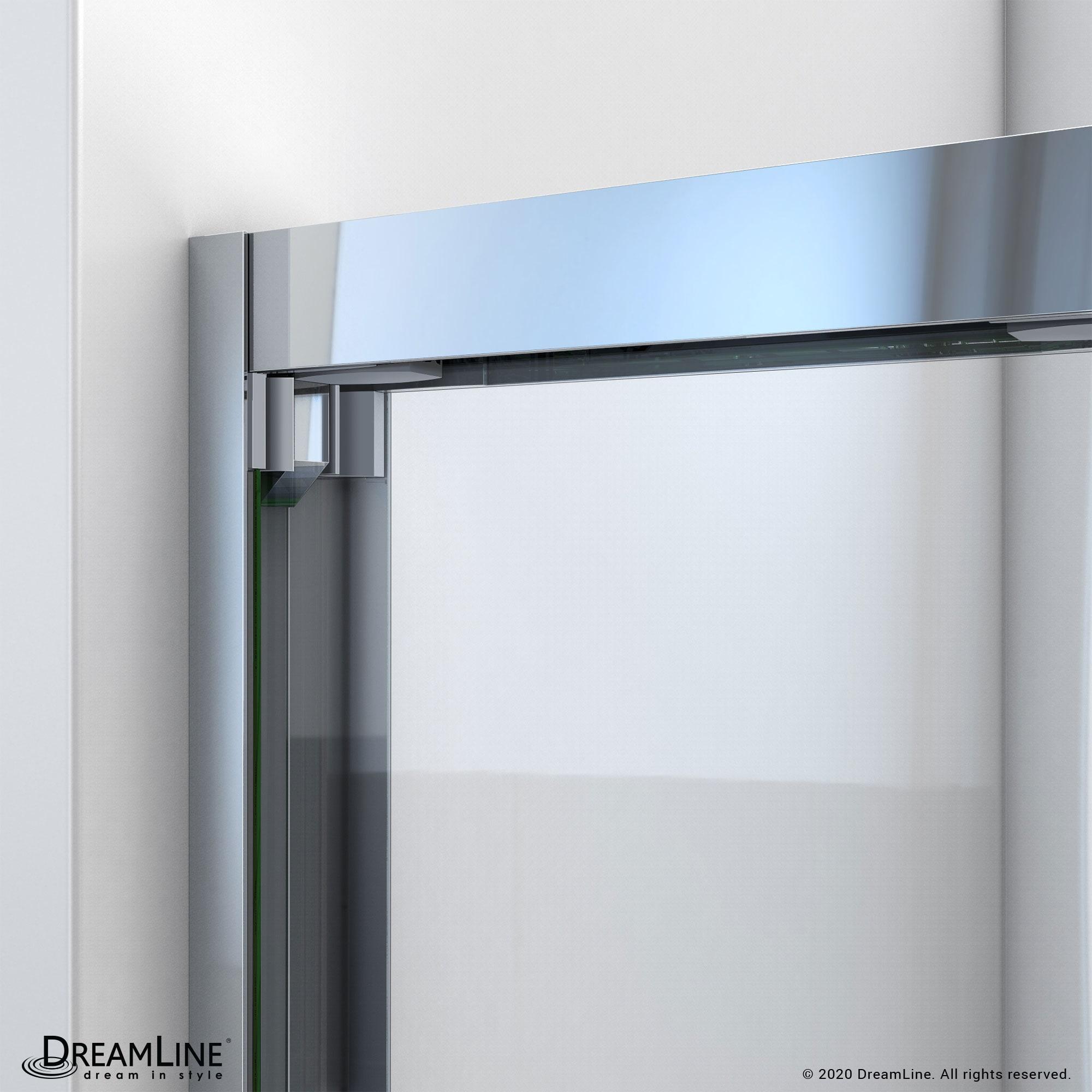 Dreamline Sdha48w760vxx Harmony 76" High X 48" Wide Bypass Semi Frameless Shower Door -