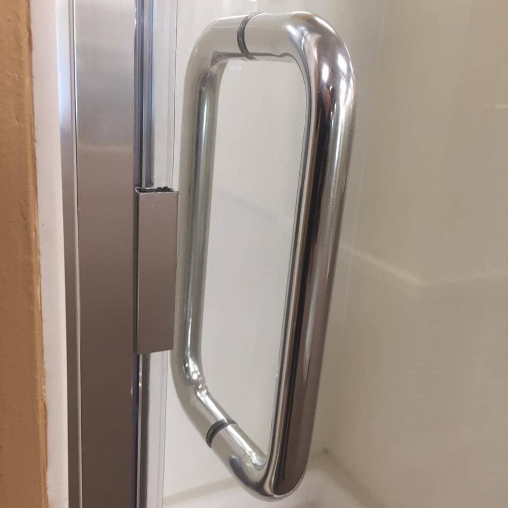 Mini Hinge Oil-Rubbed Bronze Semi-Frameless Hinged Shower Door