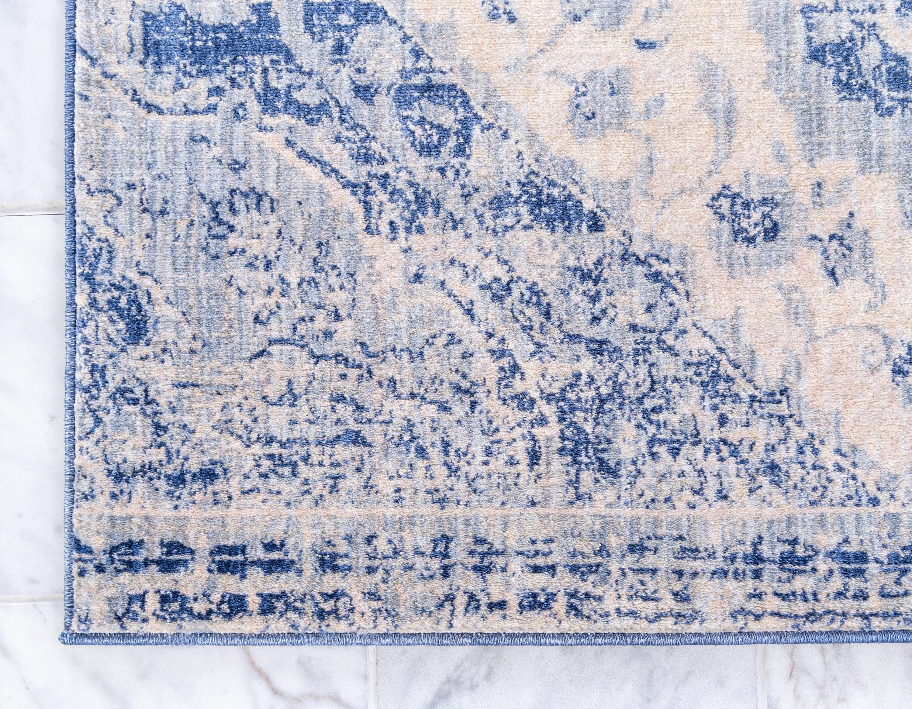 Unique Loom Asheville Collection Area Rug - Tanglewood (8'  x 10' Rectangle Blue/Light Blue)