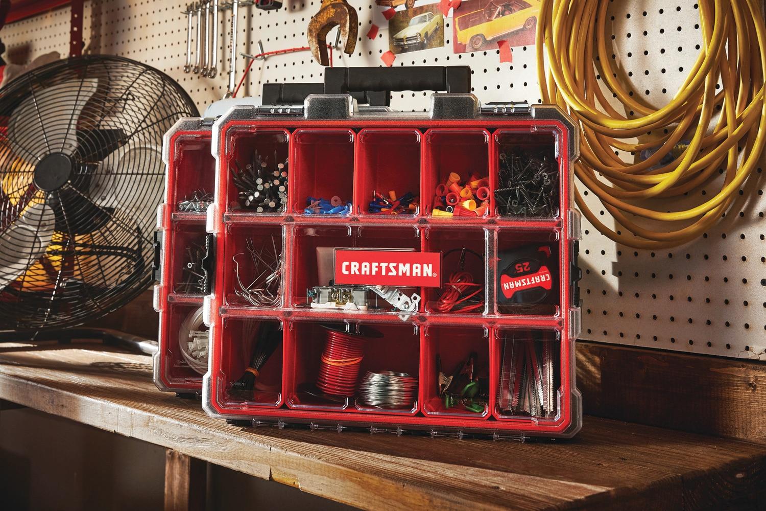 CRAFTSMAN Pro Organizers 12-Compartment Plastic Small Parts Organizer