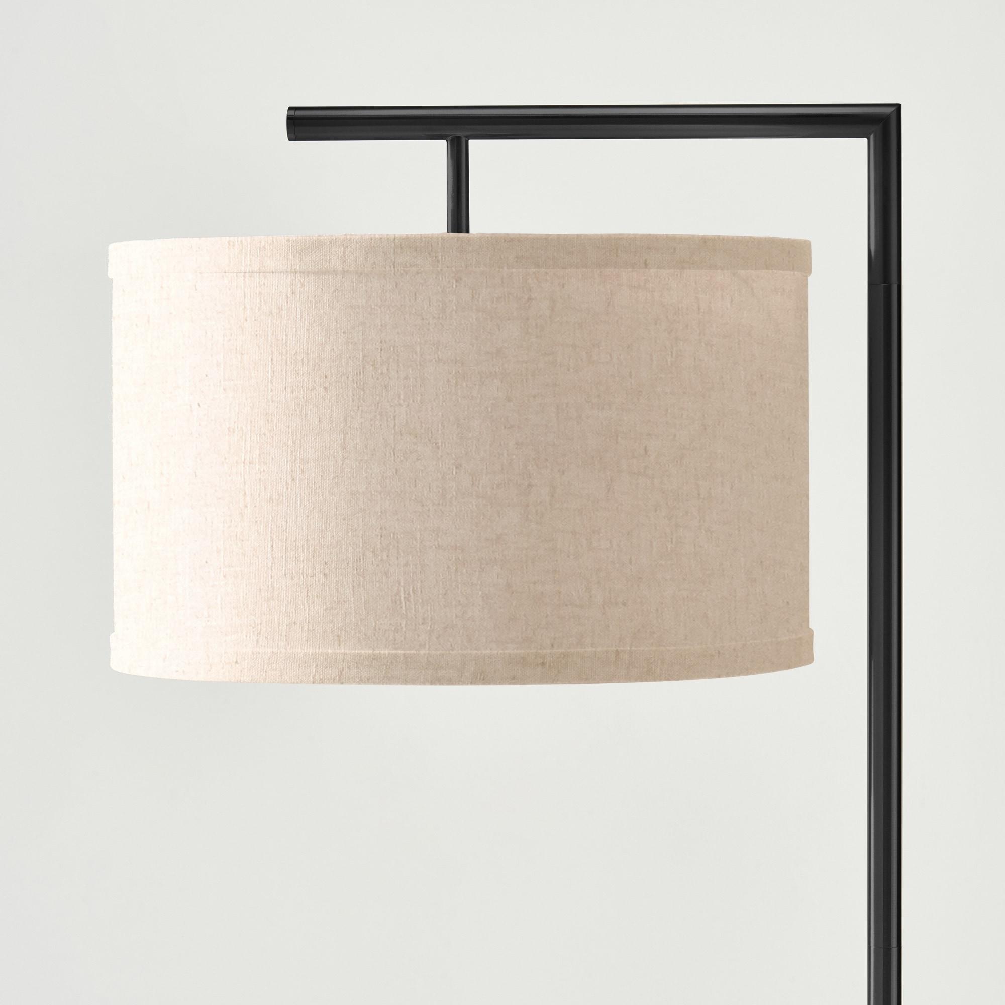 Montage Modern 60 in. Mid-Century Modern LED Floor Lamp with Fabric Drum Shade