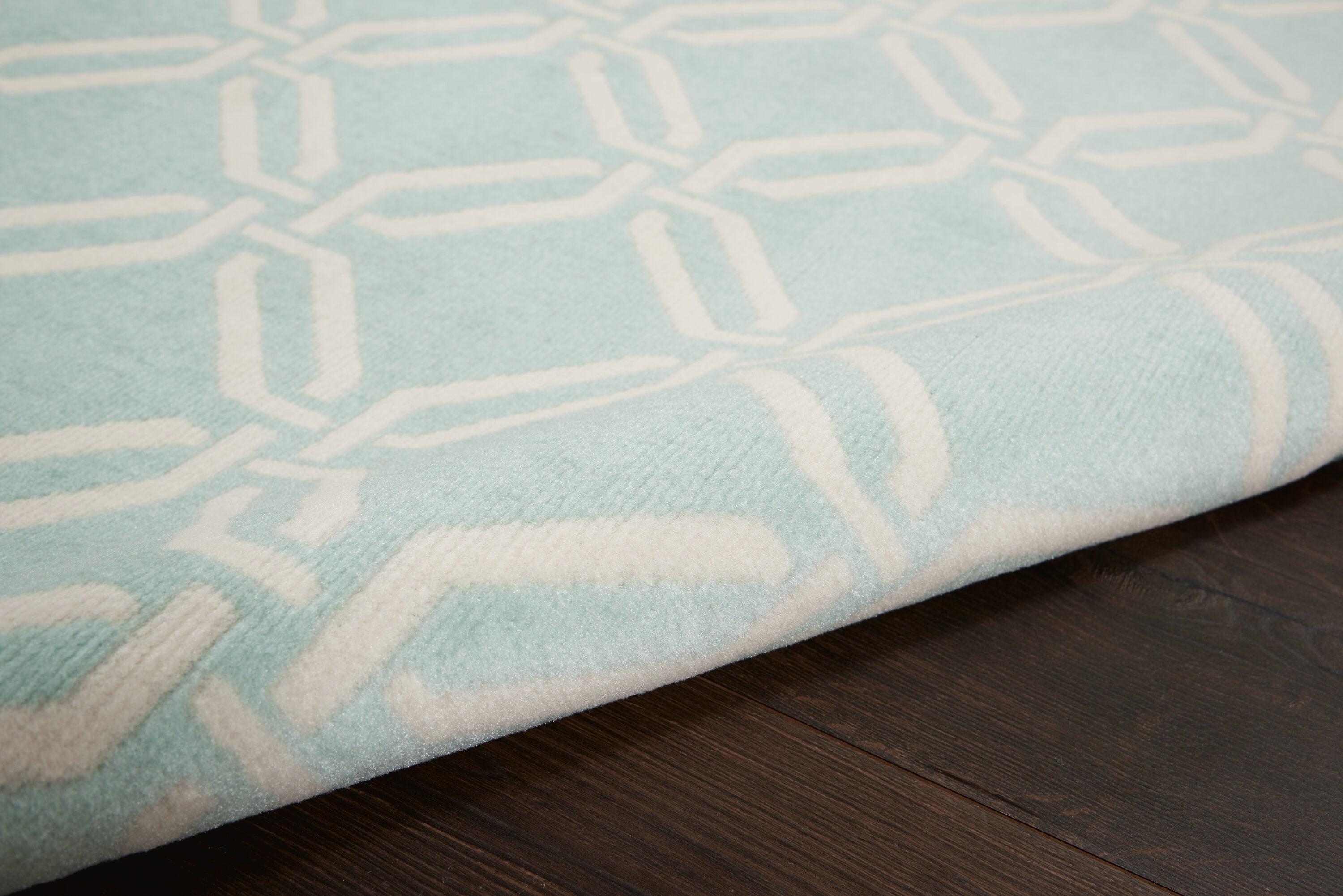 Nourison Jubilant Trellis Green 4' x 6' Area Rug, (4x6)
