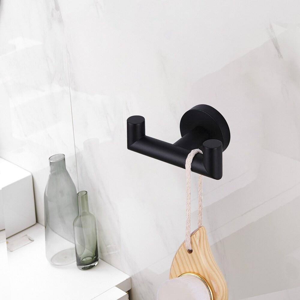 BWE Wall Mount Knob Double Robe/Towel Hook Bathroom Robe Towel Holder Hand Tower Hanger