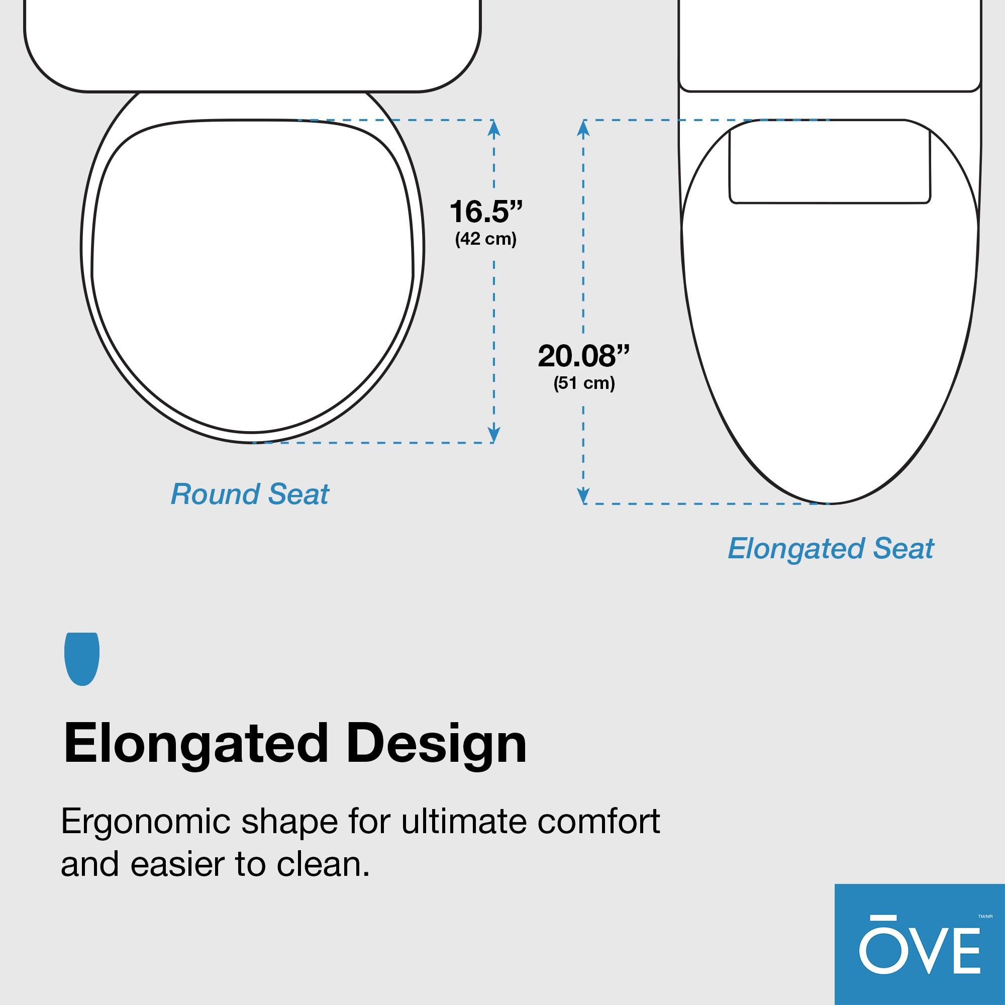 Ove Decors Felix 1.59 Gallons GPF Elongated Floor Mounted Bidet Toilet (Seat Included)