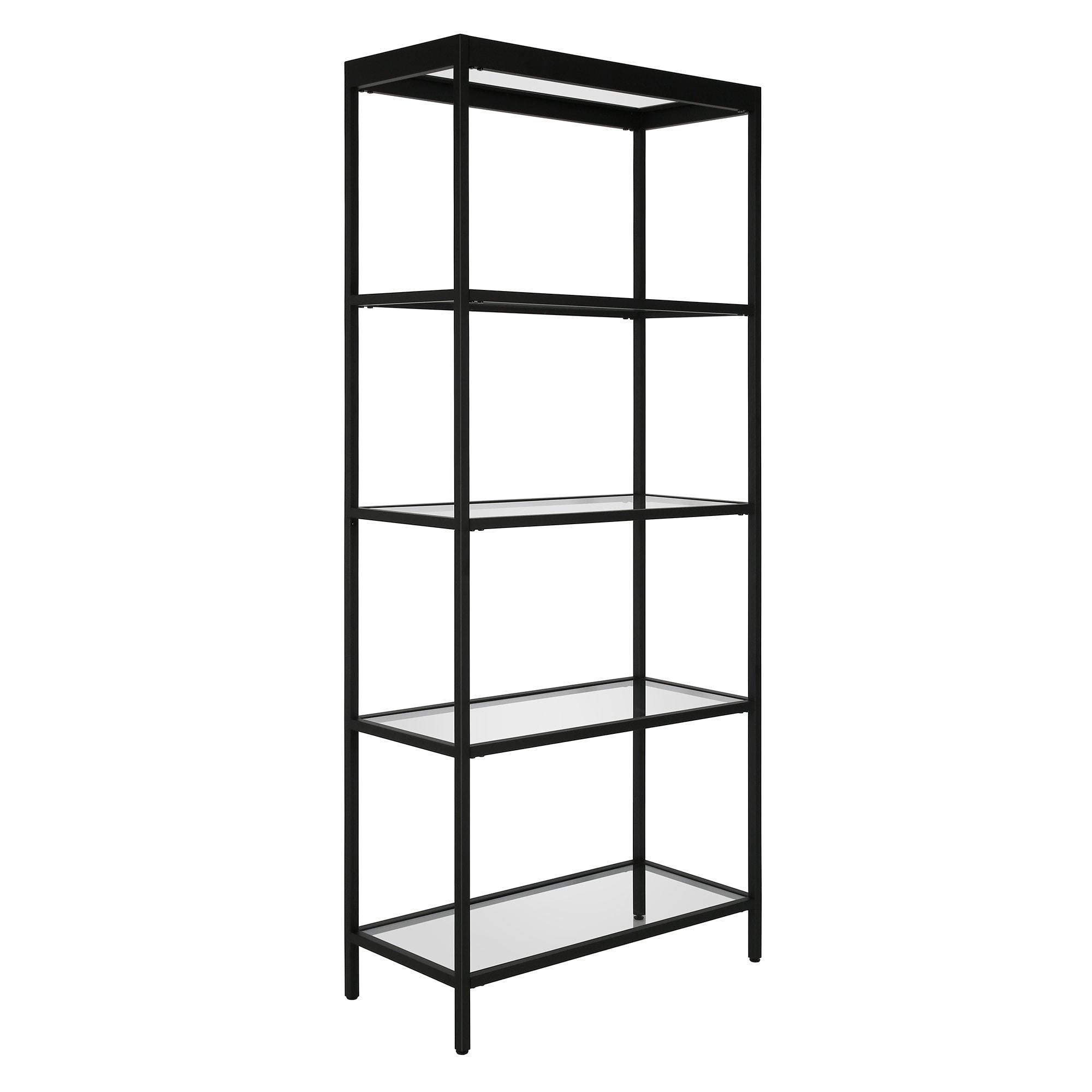 Evelyn&Zoe Alexis 30" Wide Rectangular Bookcase, Blackened Bronze