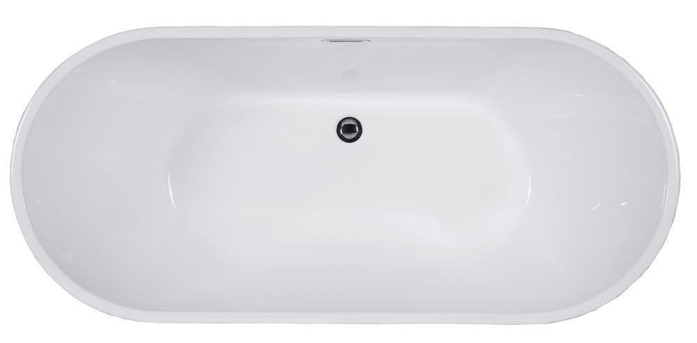 59'' x 28'' Freestanding Soaking Acrylic Bathtub