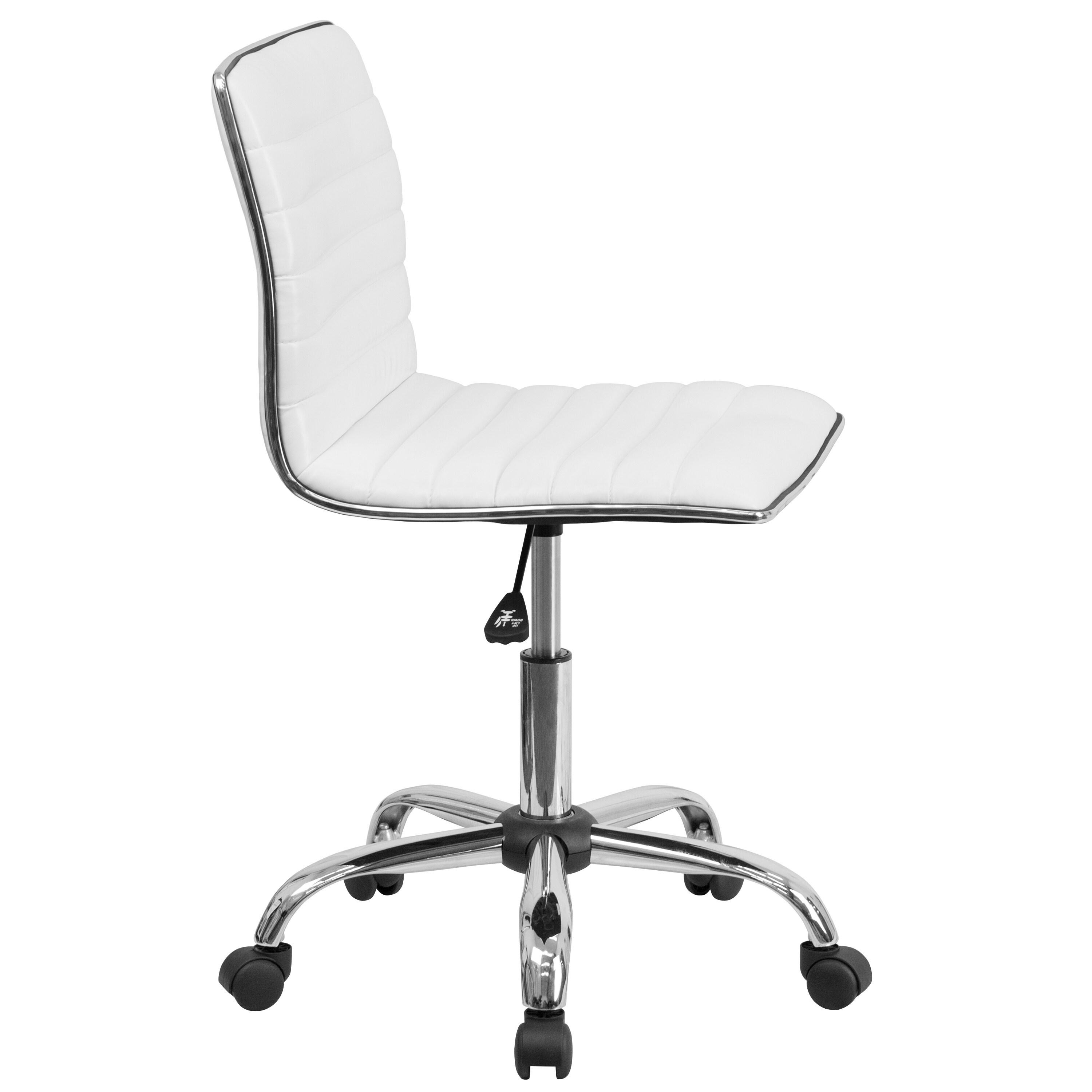 Flash Furniture Low Back Designer Armless Ribbed Swivel Task Office Chair