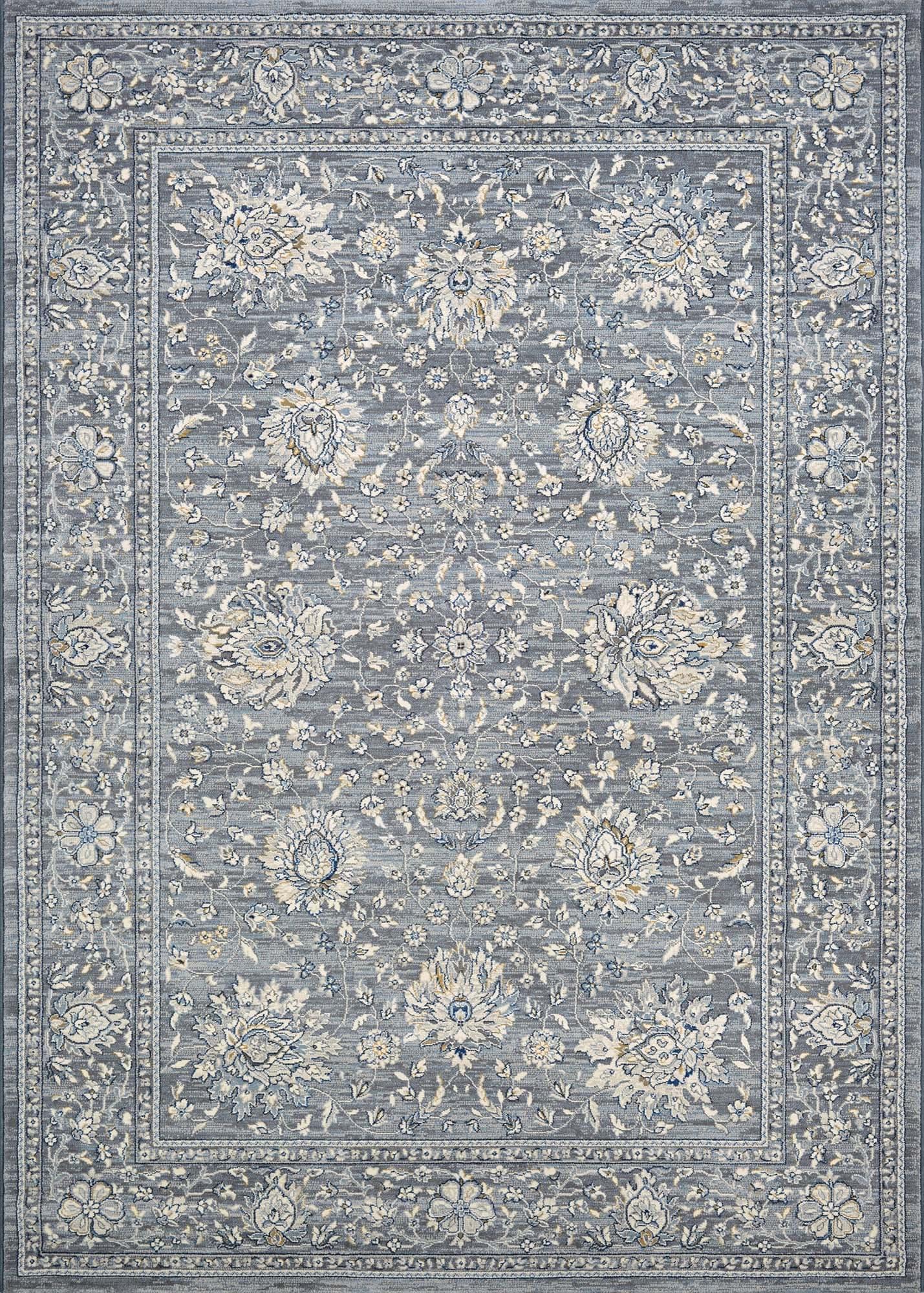 Couristan 71415656053076T 5 ft. 3 in. x 7 ft. 6 in. Sultan Treasures Persian Isfahn Rug, Slate