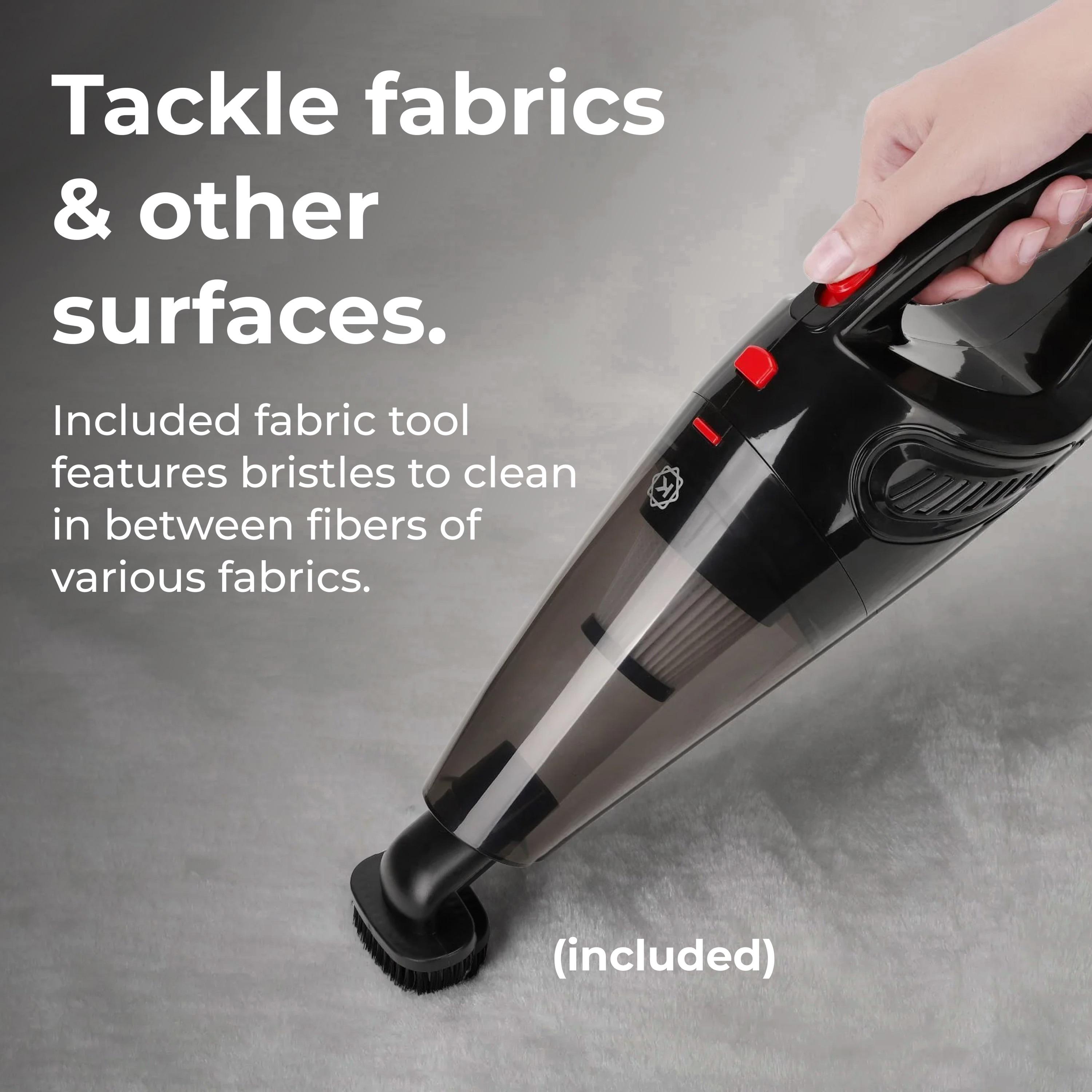 KOBOT Portable Handheld Car Vacuum Cleaner, HEPA Filter, 4pc Accessory Pack, Rechargeable Battery