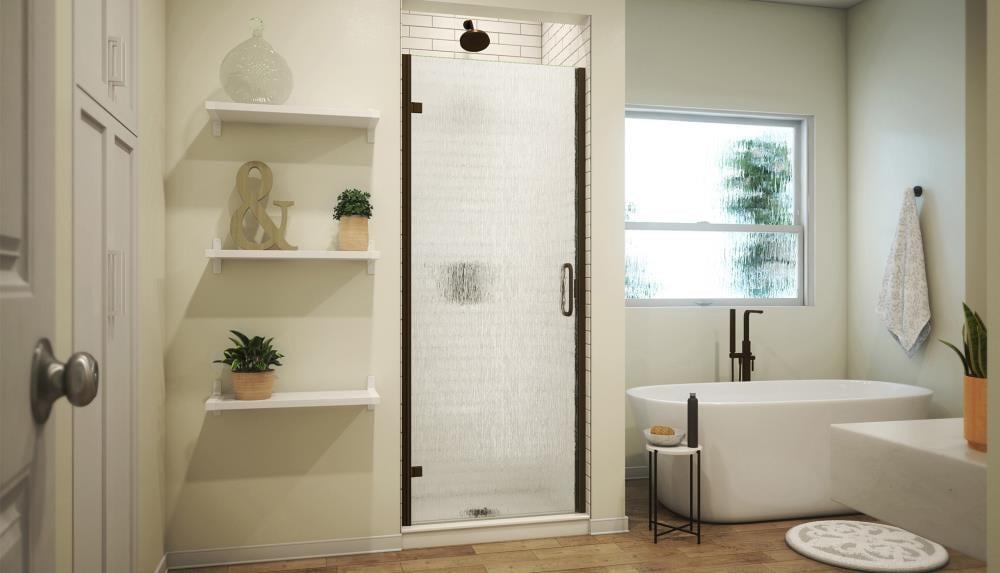MP Swinging 24" x 73" Hinged Semi-Frameless Shower Door