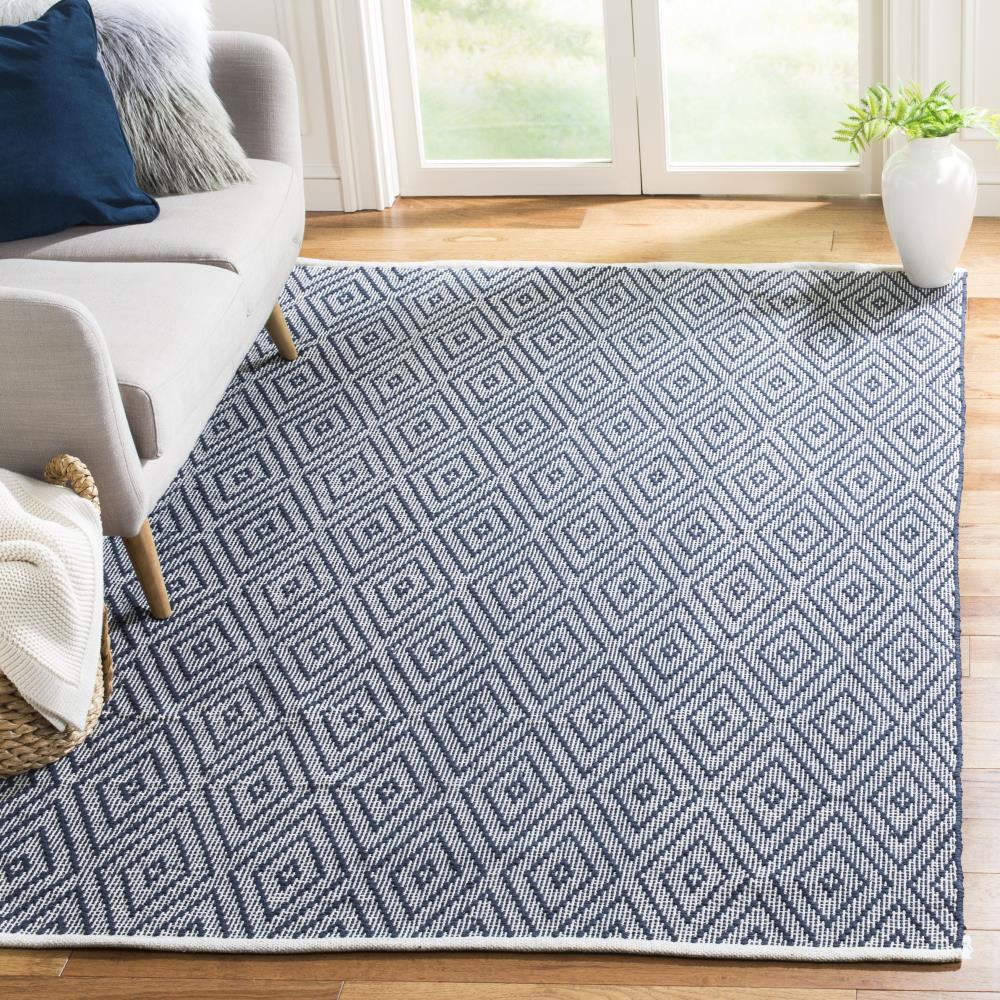 Montauk MTK811 Hand Woven Indoor Area Rug - Navy/Ivory - 5'x8' - Safavieh.