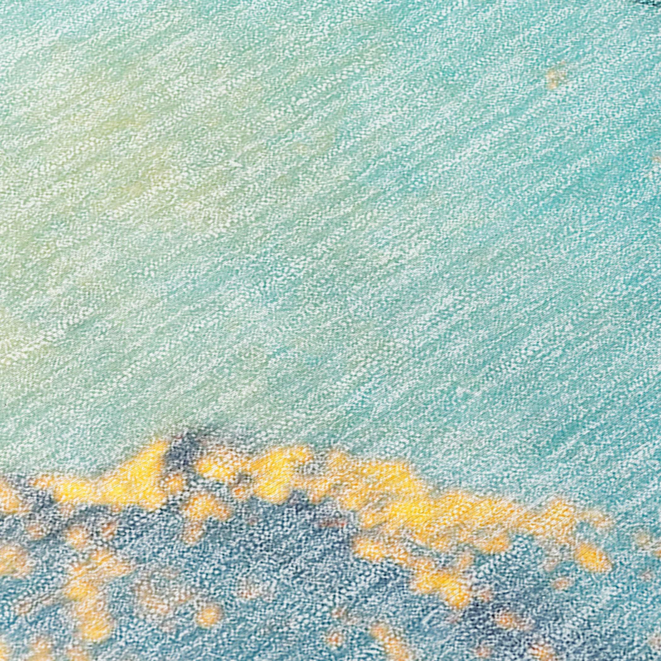 Addison Rugs Chantille Indoor/Outdoor Transitional Watercolors Teal Washable Rectangle Rug, 1'8" x 2'6"