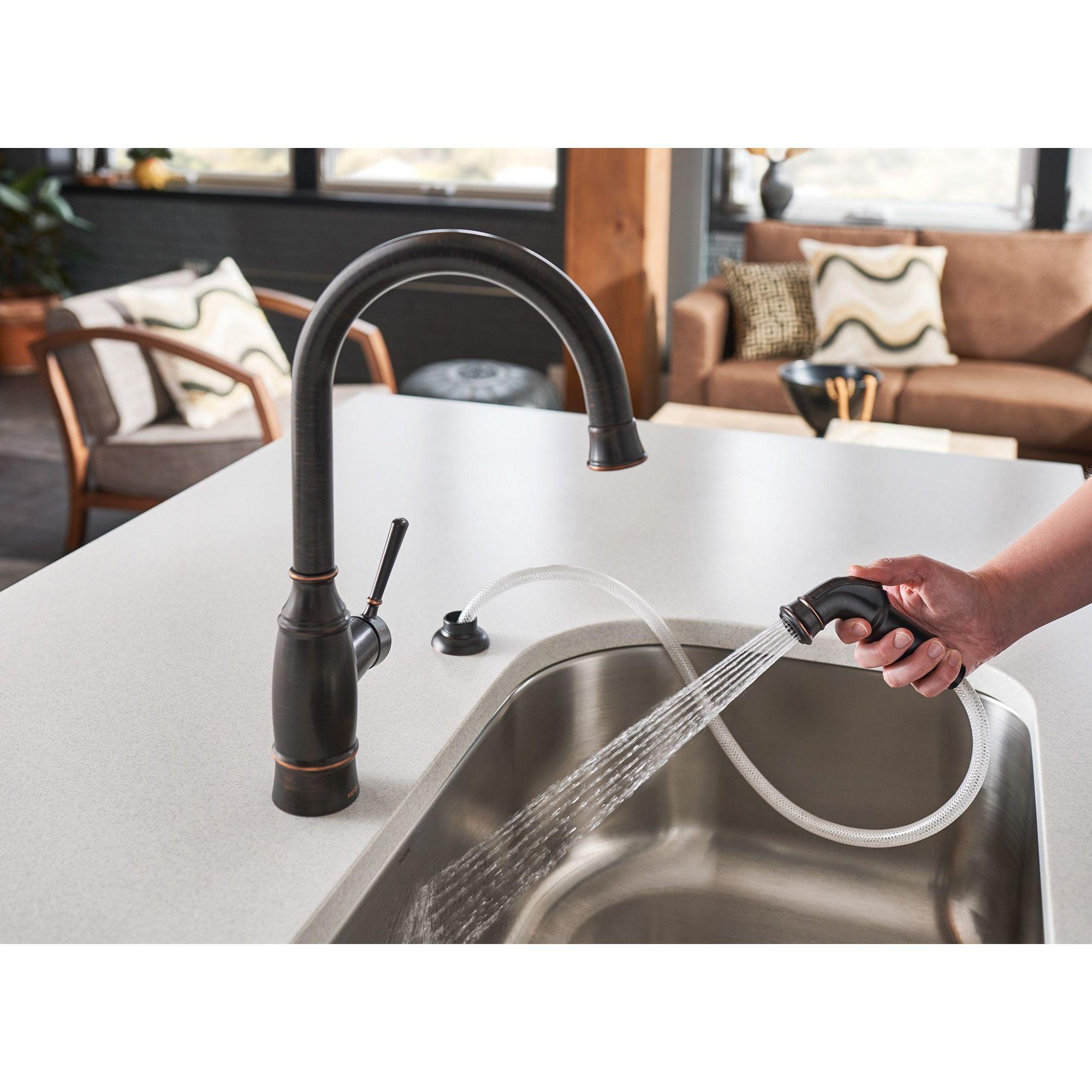 Noell Single-Handle Standard Kitchen Faucet with Side Sprayer, Deckplate Sold Separately