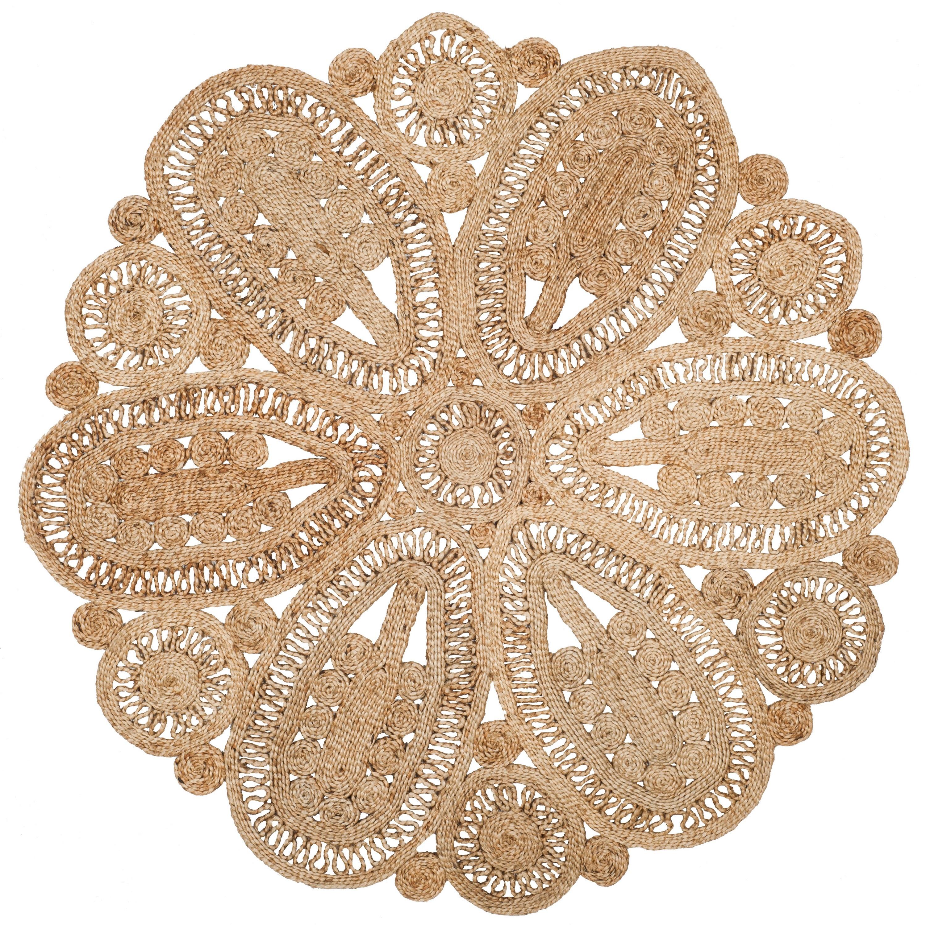 Natural Fiber NF360 Hand Woven Indoor Area Rug - Natural - 4' Round - Safavieh