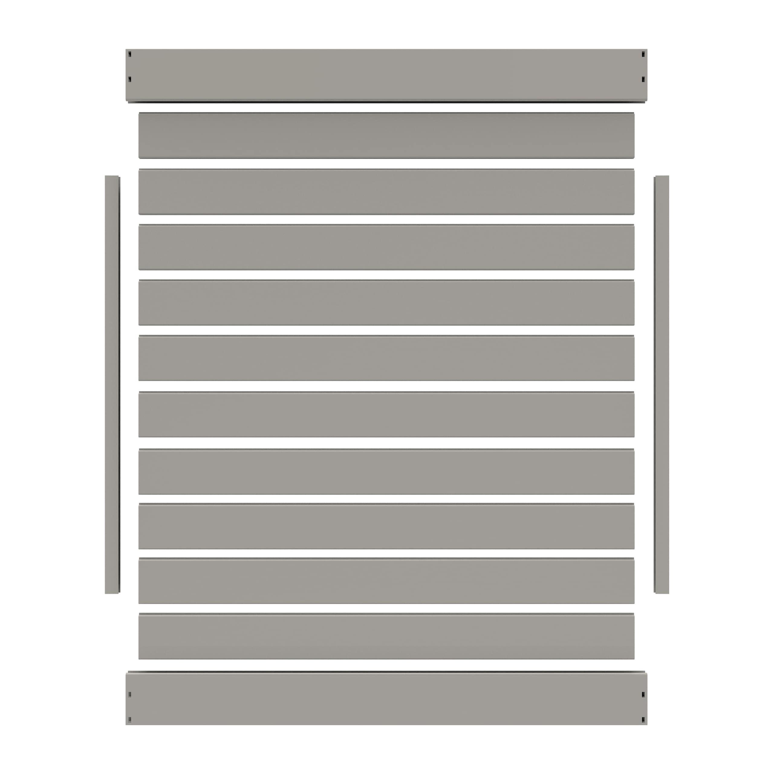 Barrette Outdoor Living Horizontal Fence Gray Vinyl Privacy Panel Kit