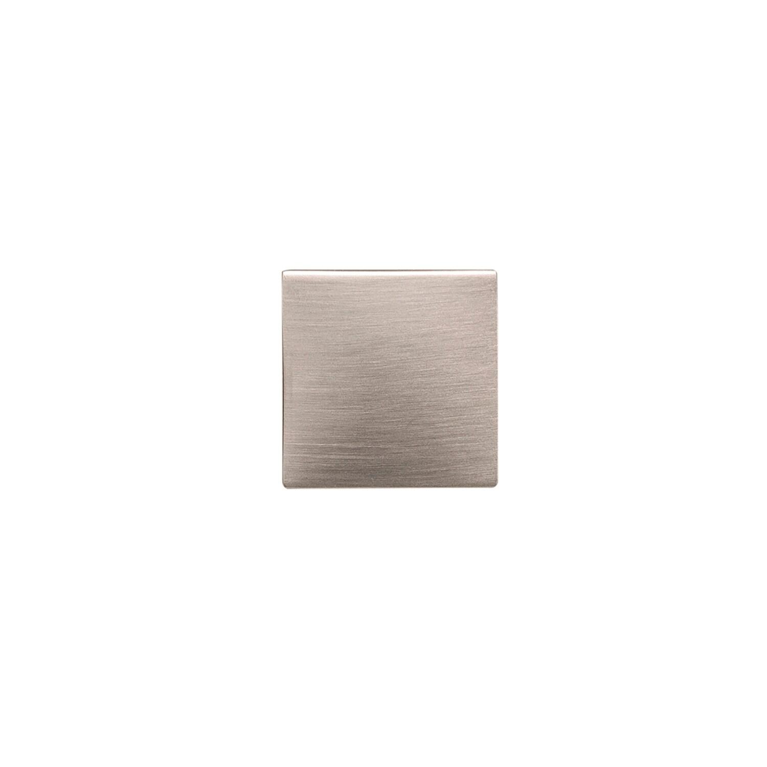 Satin Nickel Square Cabinet Knob 1-1/4 Inch 10-Pack