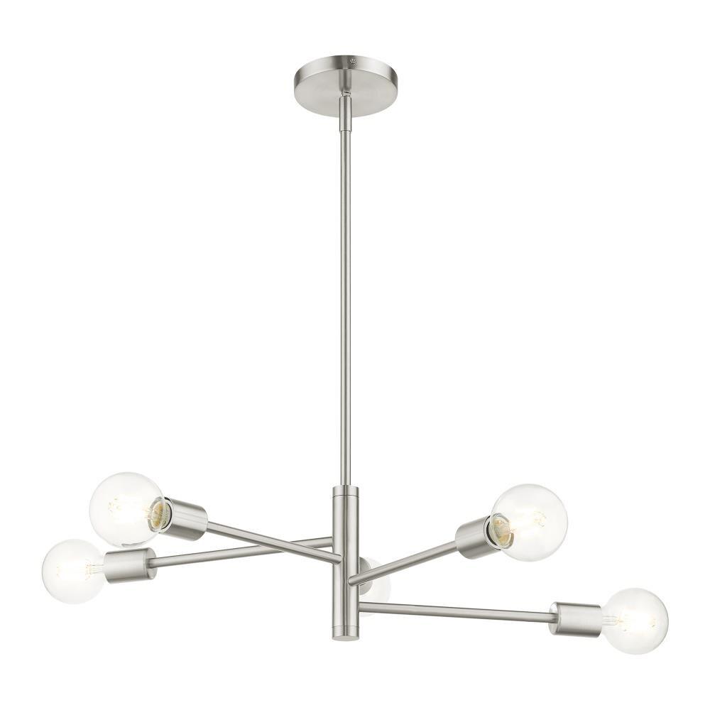 Livex Lighting - Bannister - 5 Light Chandelier in Mid Century Modern Style - 24