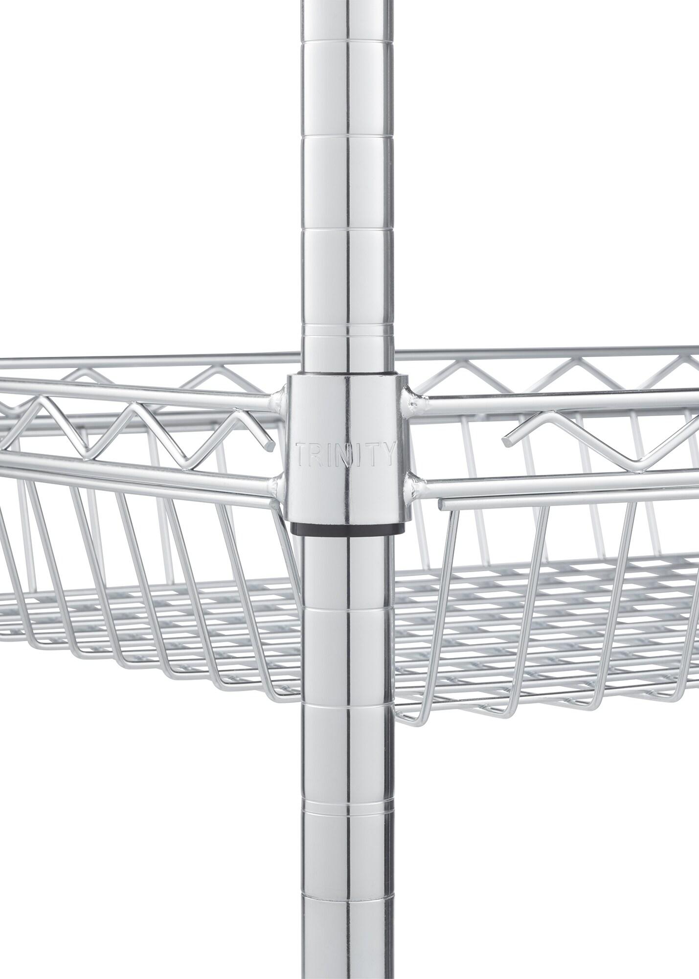 TRINITY EcoStorage® 24" Stainless Steel Kitchen Cart, NSF - Chrome