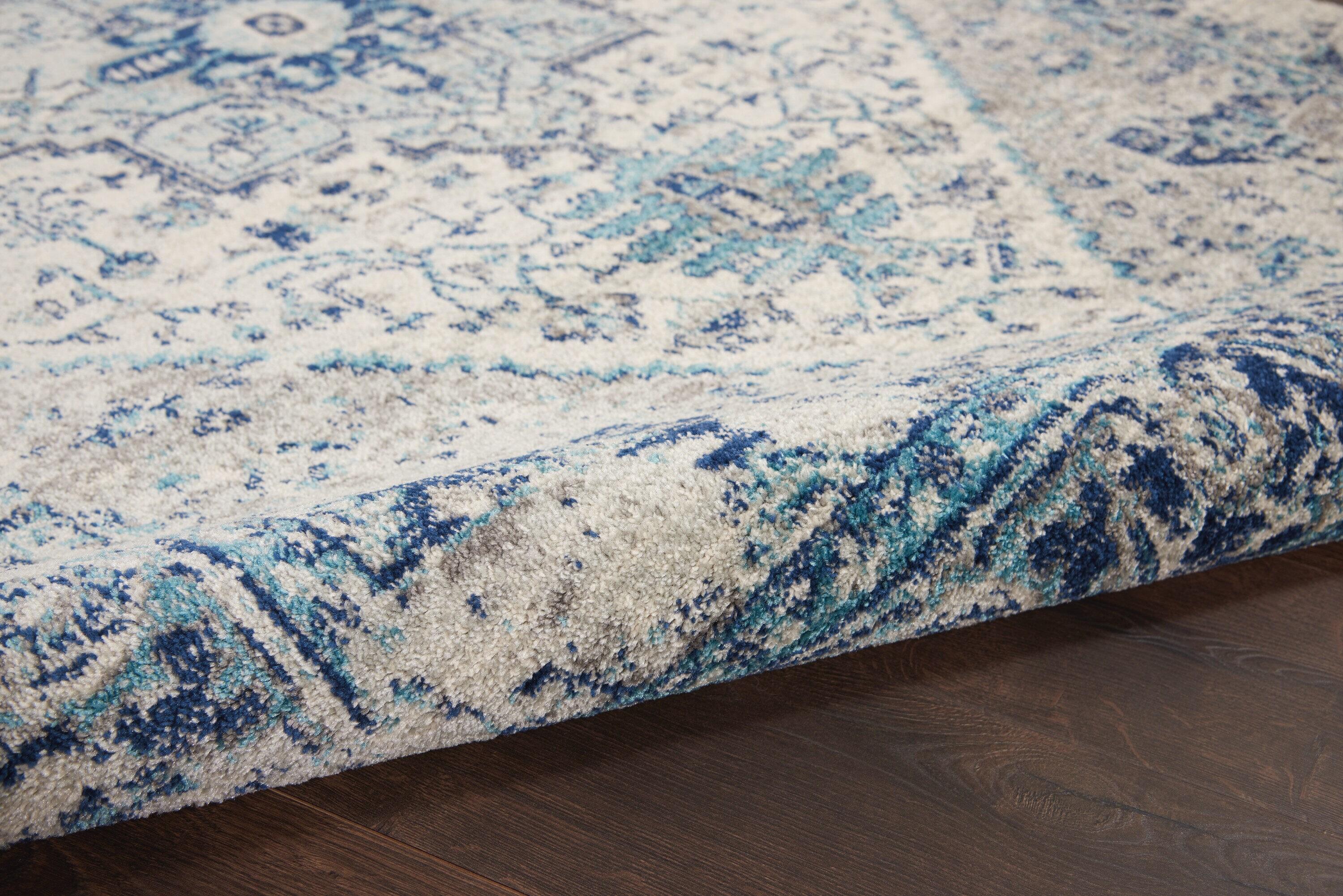 Nourison Tranquil Persian Indoor Rug Ivory Light Blue 6' x 9'