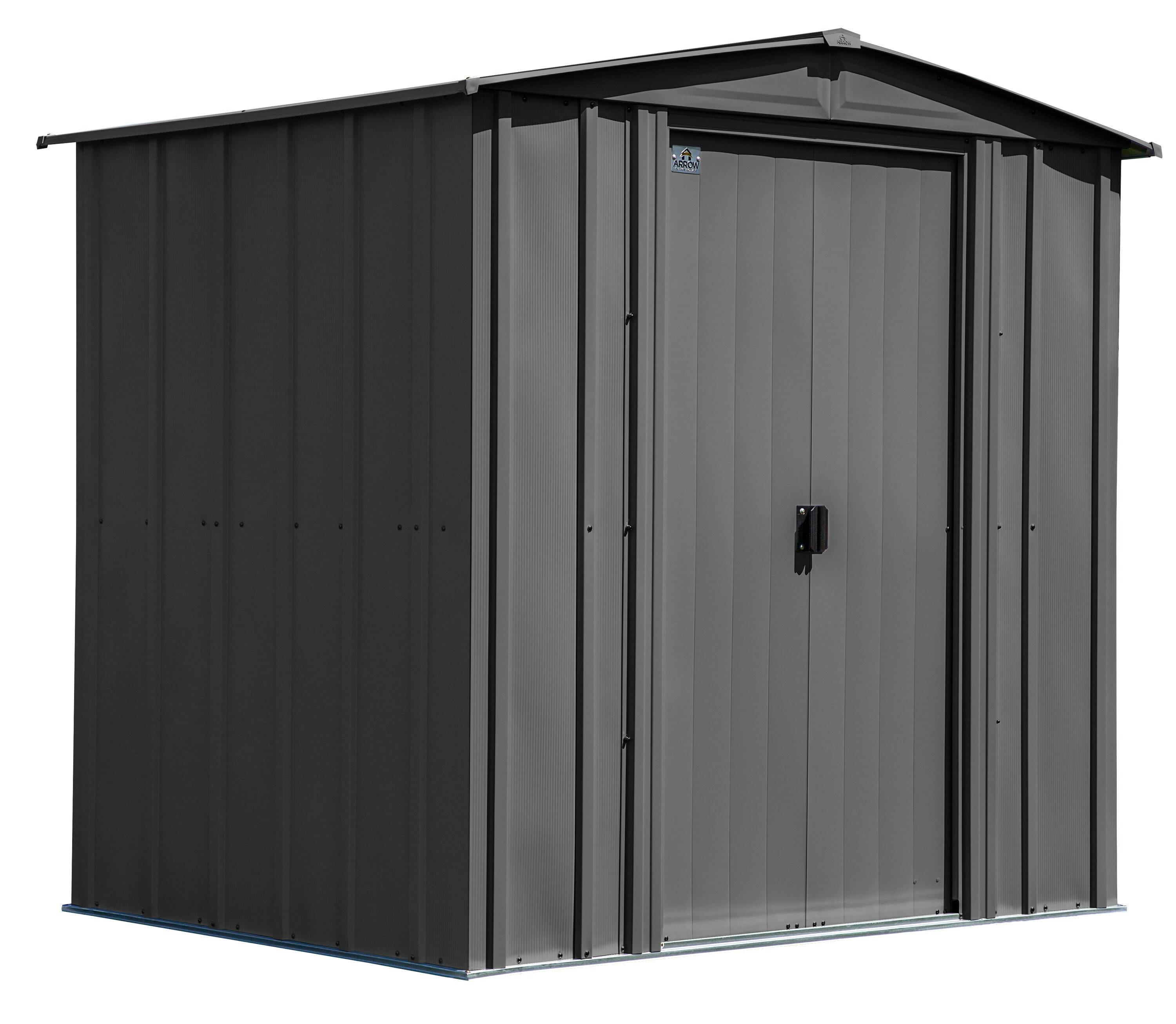 Arrow 6 ft. W x 5 ft. D Galvanized Steel Storage Shed