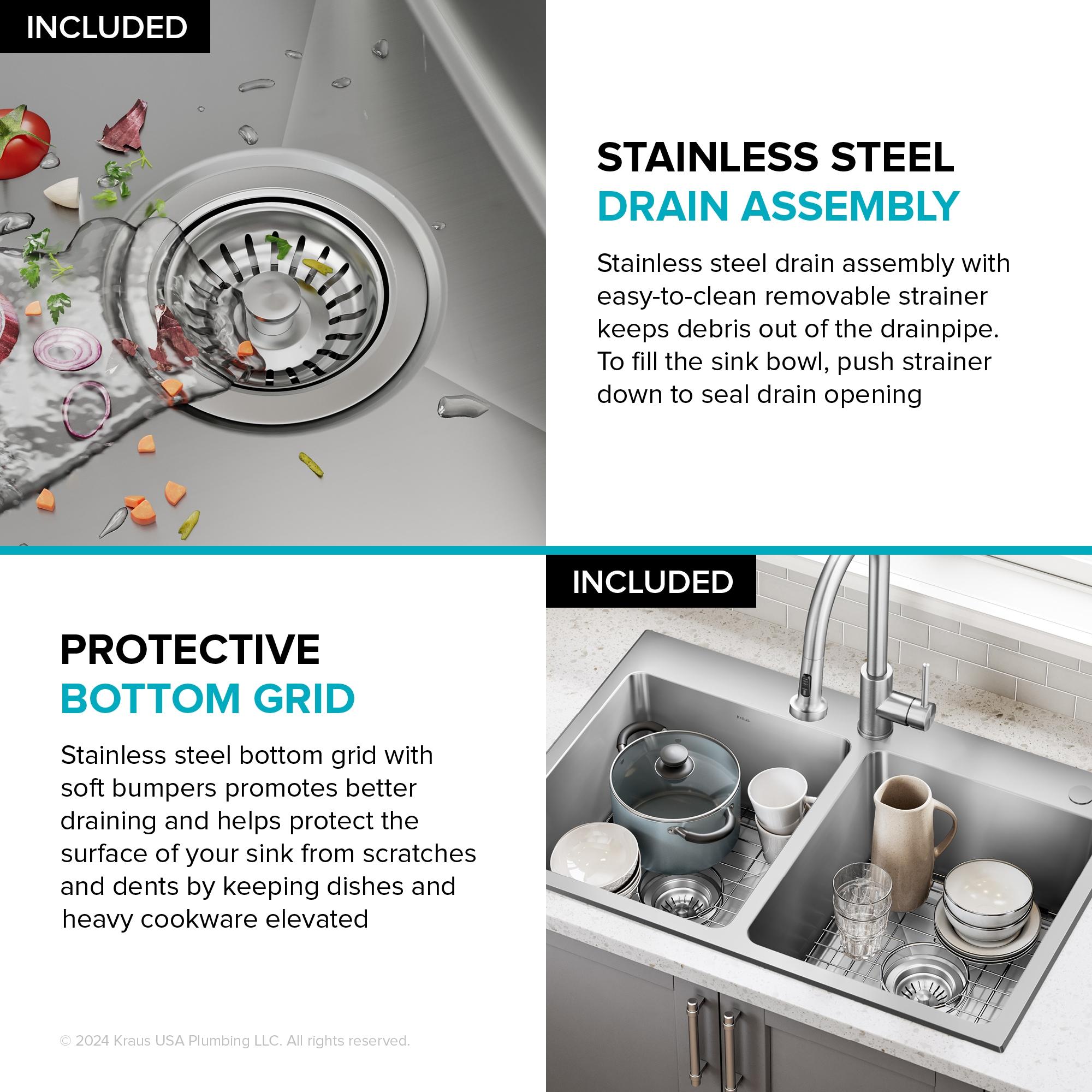 KRAUS Fairlane 18-Gauge Stainless Steel Kitchen Sink