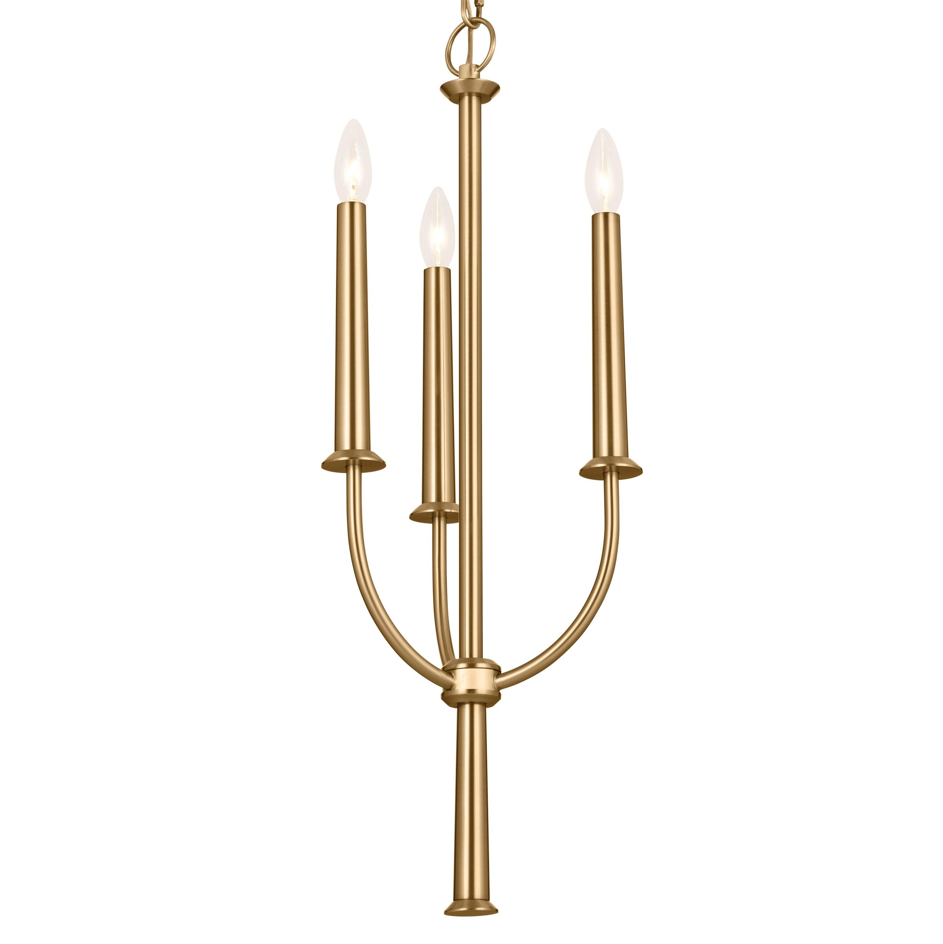 Kichler Lighting Florence 3 - Light Chandelier in  Brushed Natural Brass