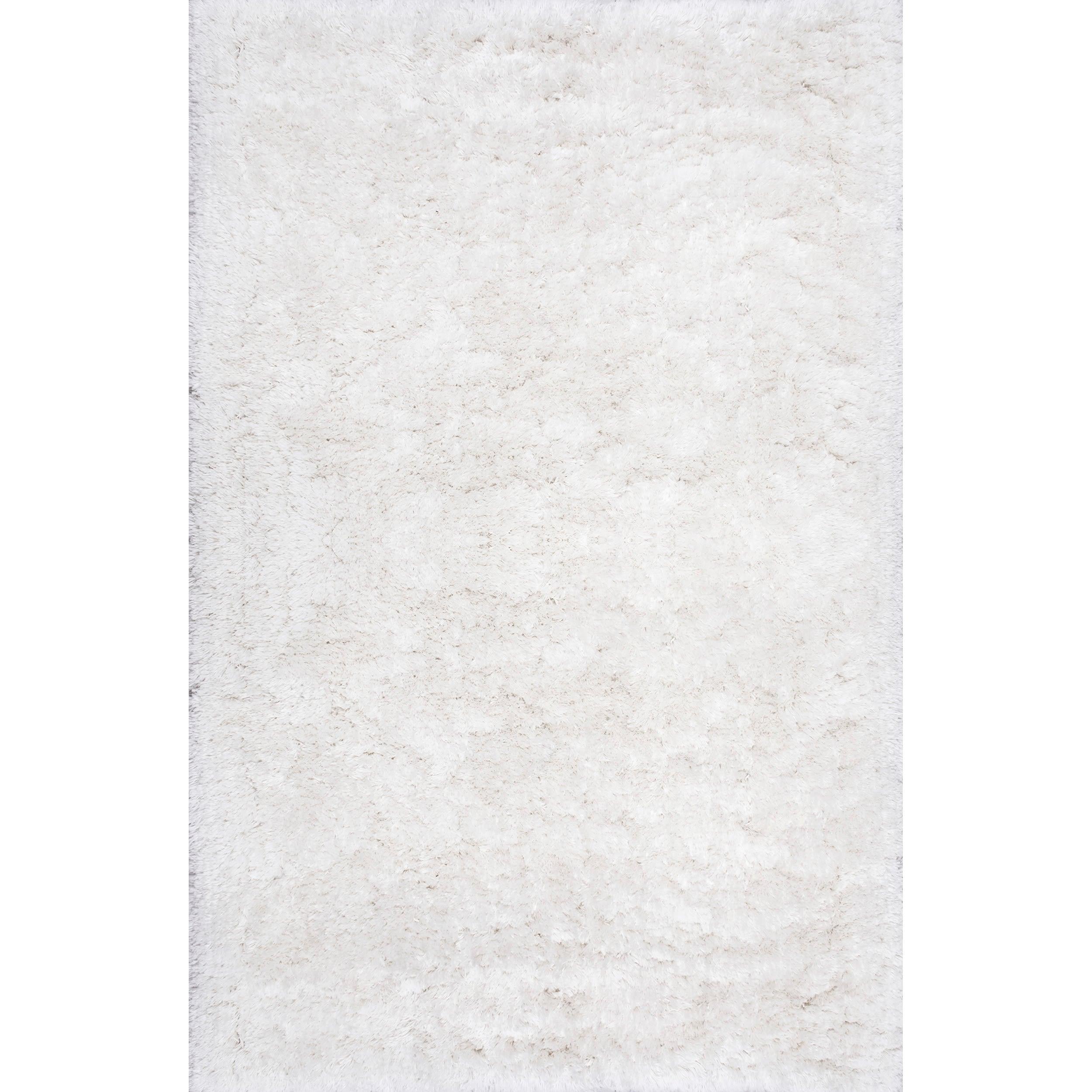 4'x6' Hand Tufted Kristan Shag Area Rug Ivory - nuLOOM: Contemporary High Pile, Skid-Resistant, Indoor Use