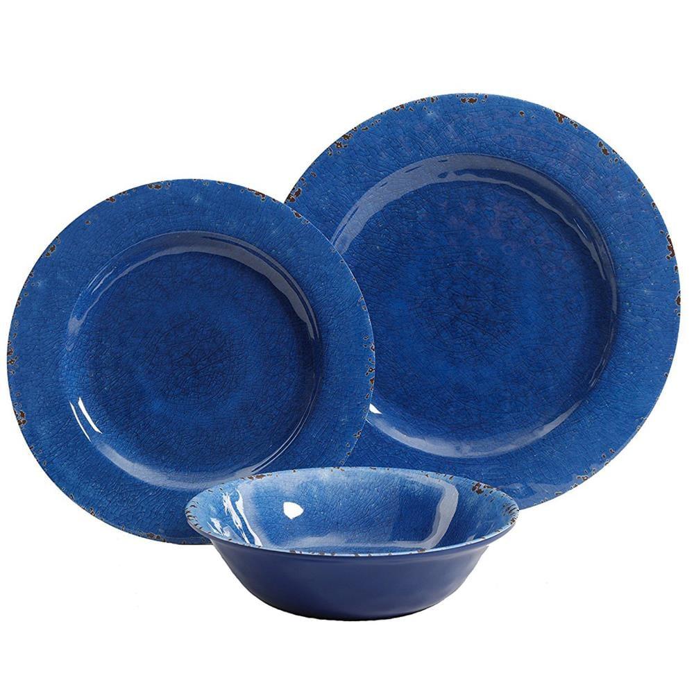 Mauna 12 Piece Dinnerware Set in Cobalt Blue