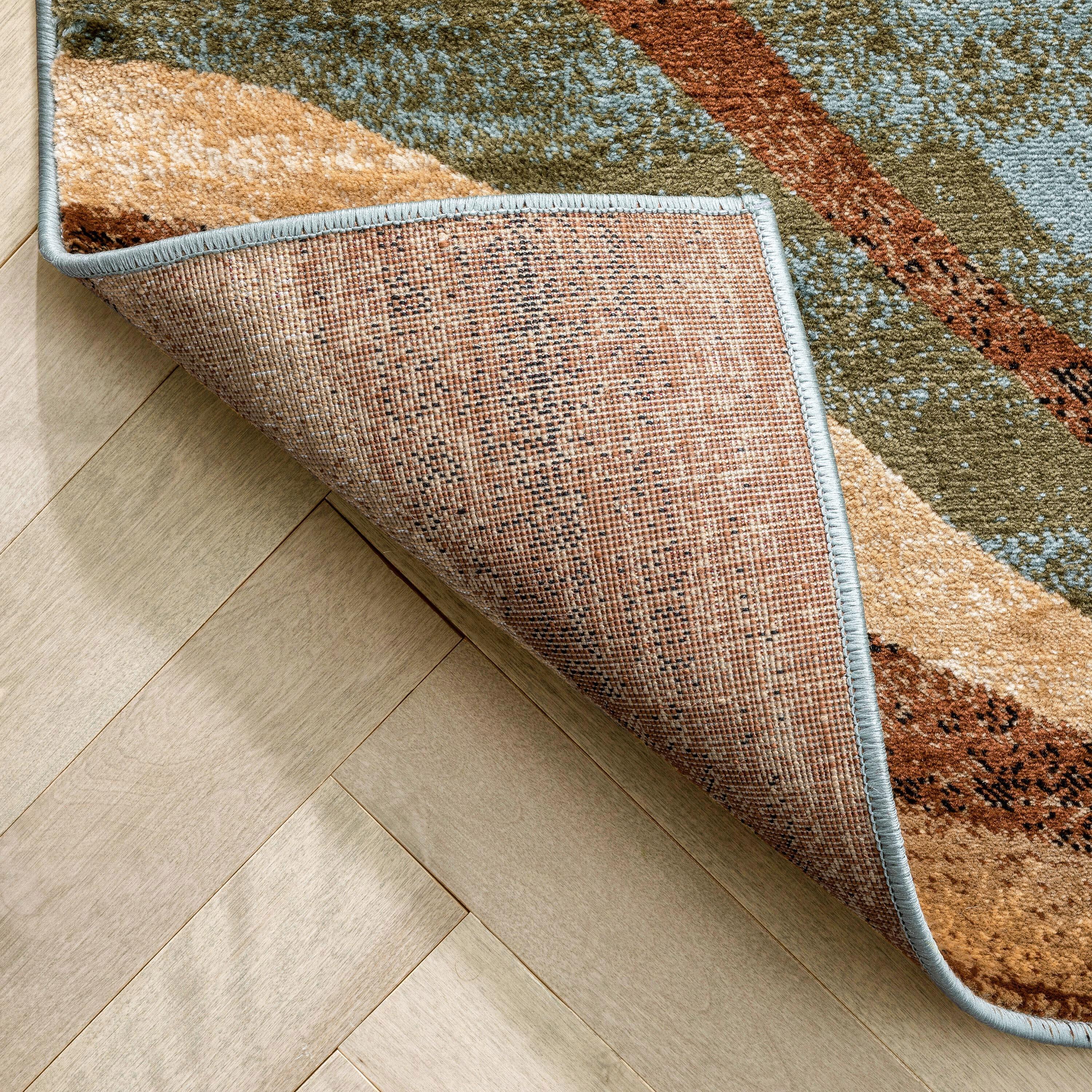 Well Woven Barclay Nirvana Waves Modern Geometric Multi Blue 5'3" x 7'3" Area Rug