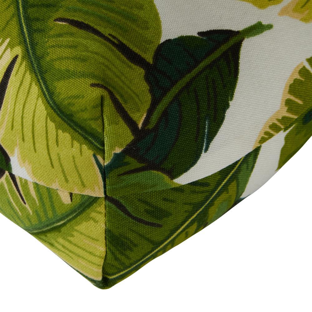 Palm Leaves White 42 x 21 in. Outdoor Tufted Chair Cushion (set of 2) by Greendale Home Fashions