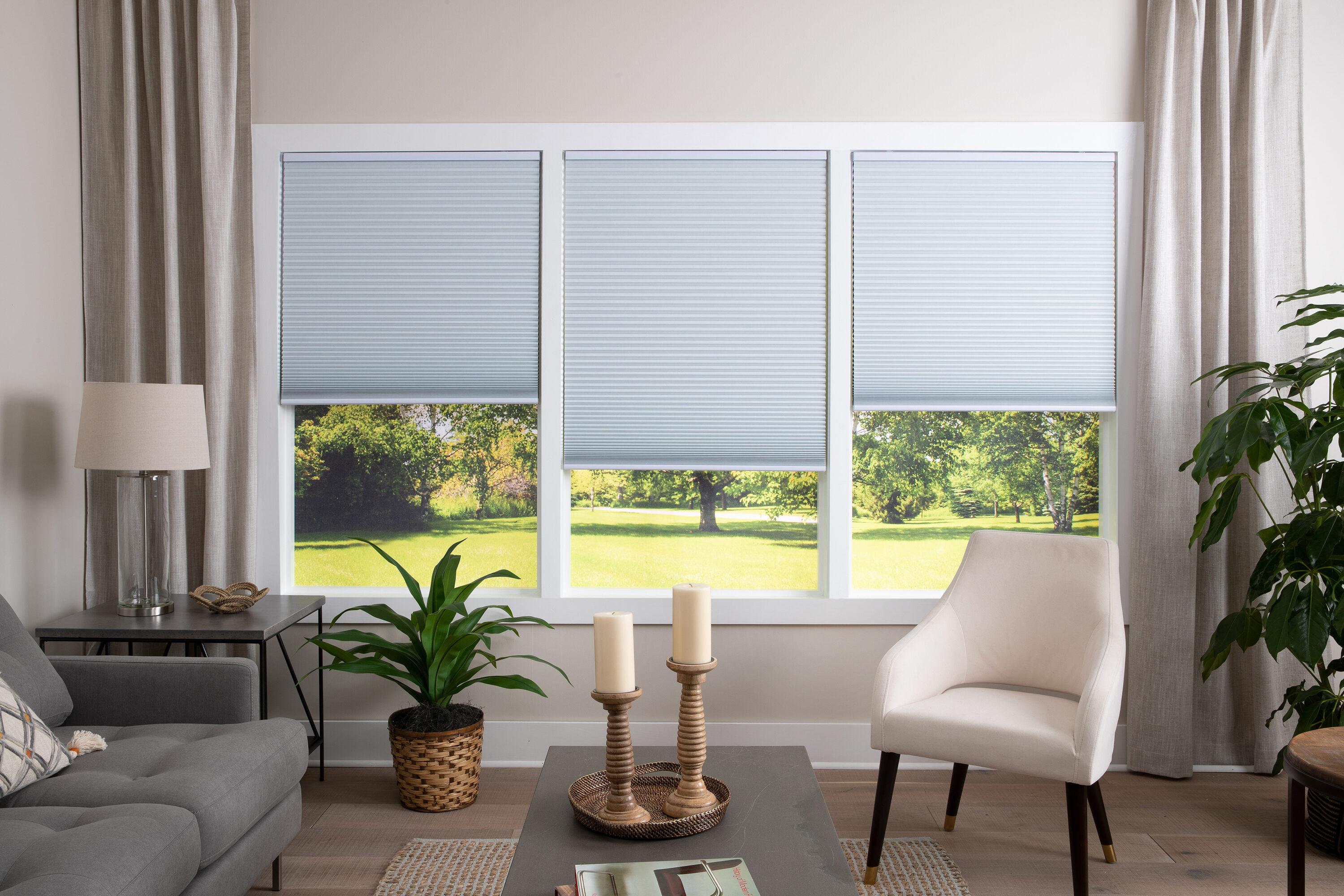 White Cordless Blackout Polyester Cellular Shades - 22.5 in. W x 72 in. L