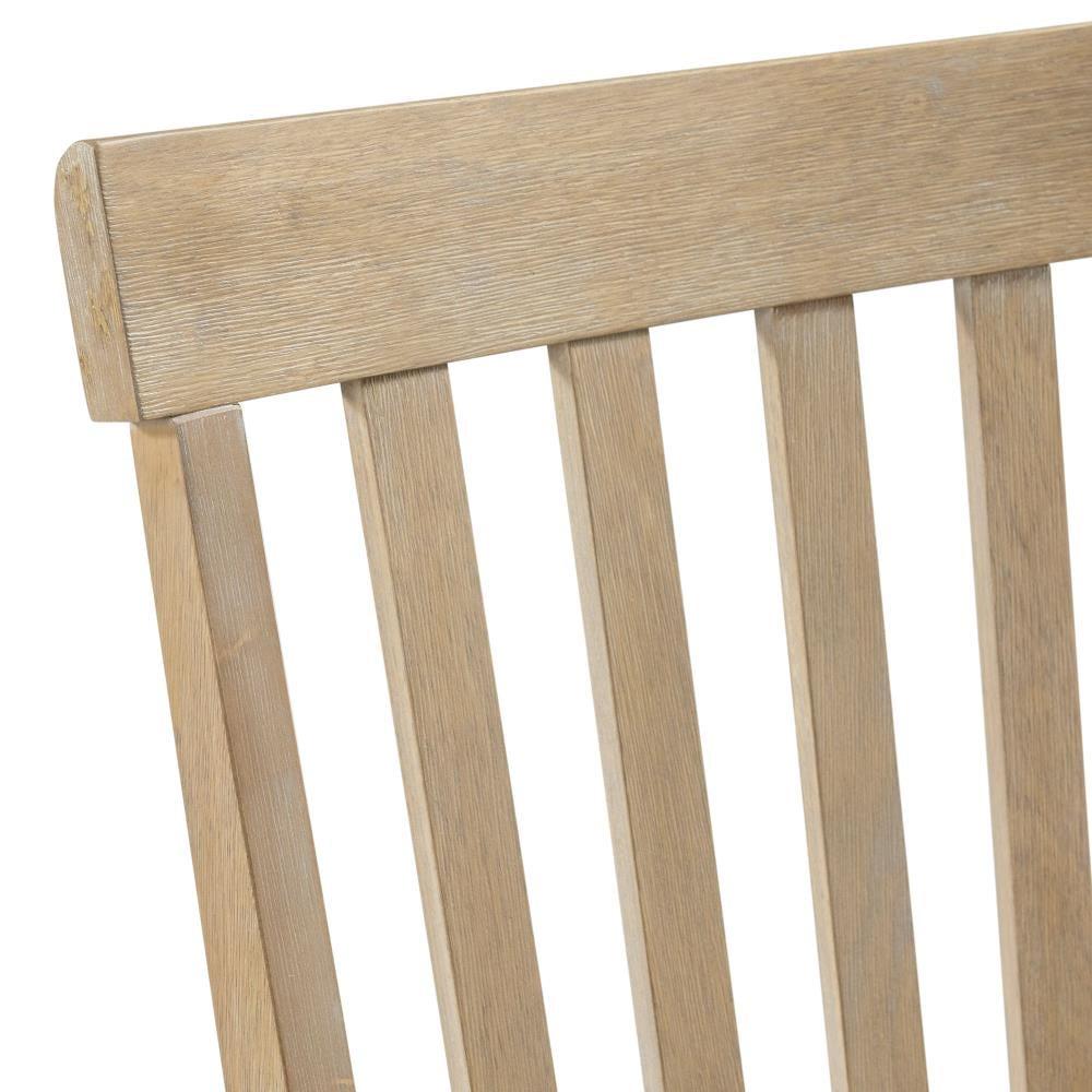 Set of 2 Liam Slat Back Chairs Natural - Picket House Furnishings: Rubberwood Frame, Non-Upholstered, 300lb Capacity