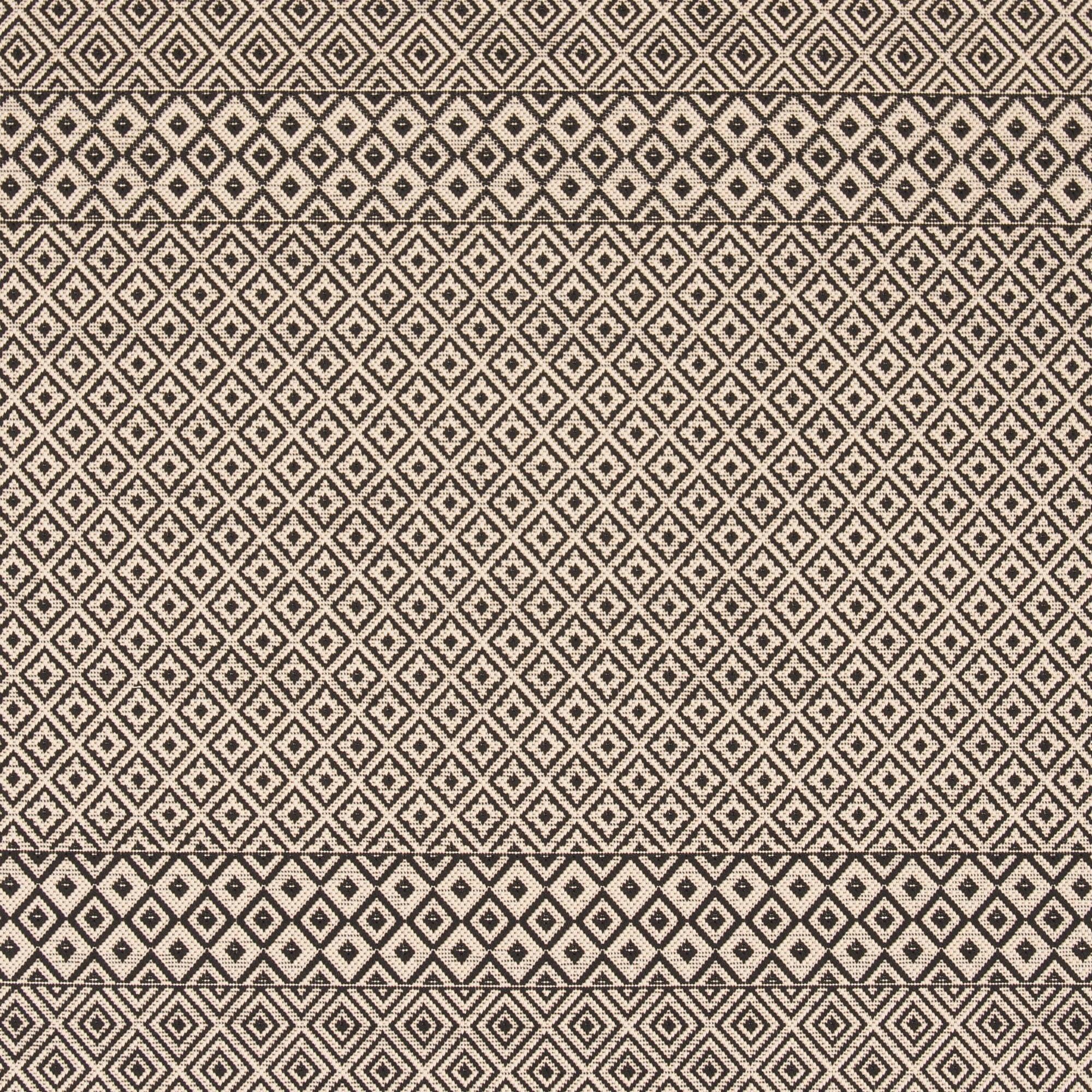 Courtyard CY6235 Power Loomed Indoor and Outdoor Area Rug - Beige/Black - 4' Round - Safavieh