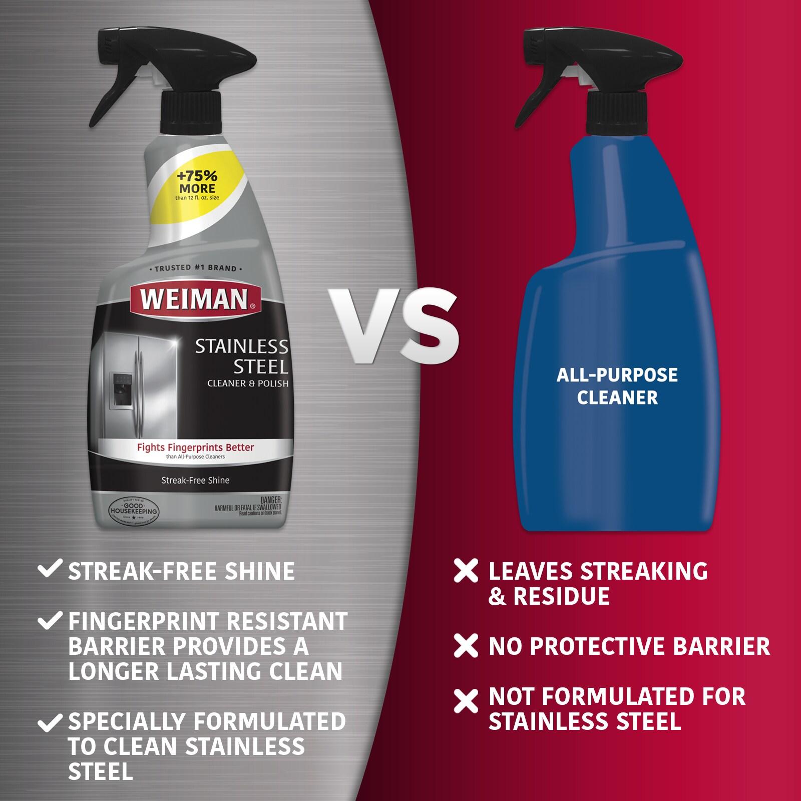 Weiman Stainless Steel Cleaner and Polish Trigger - 22 fl oz