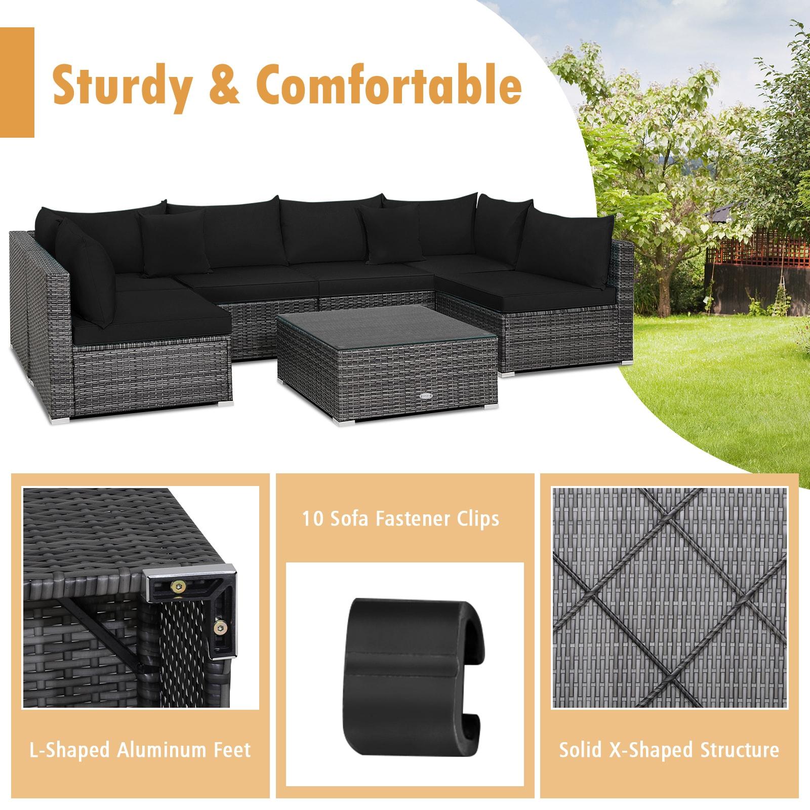 Costway 6 - Person Seating Group with Cushions & Reviews | Wayfair