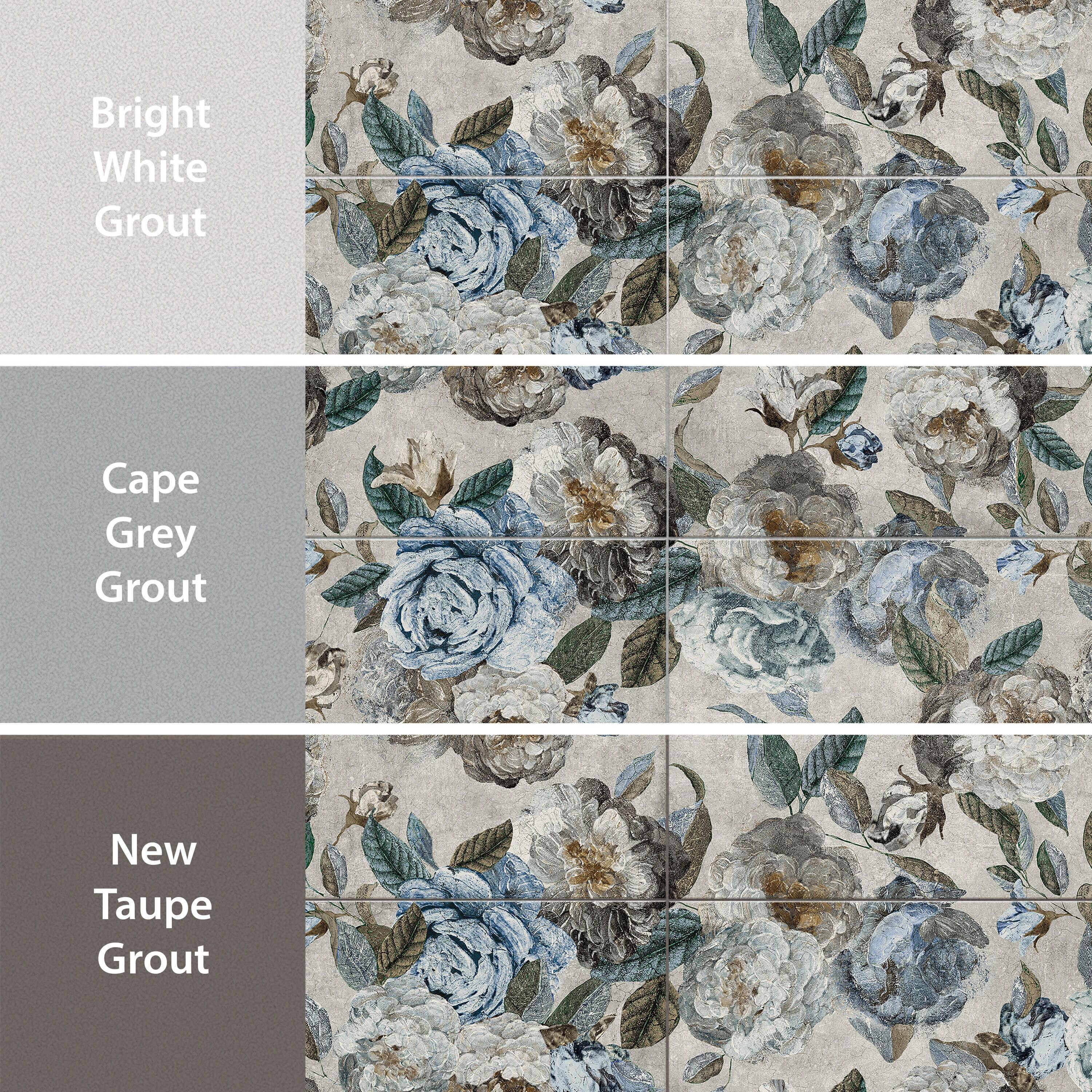 Merola Tile Parete Fiori 24" x 47" Porcelain Natural / Floral Wall & Floor Tile