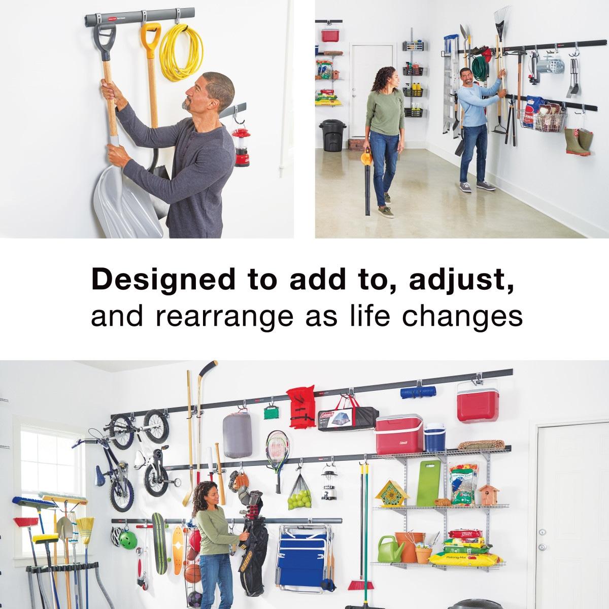 Rubbermaid Rubbermaid Garage FastTrack 5-Piece Starter Kit, Black/Grey