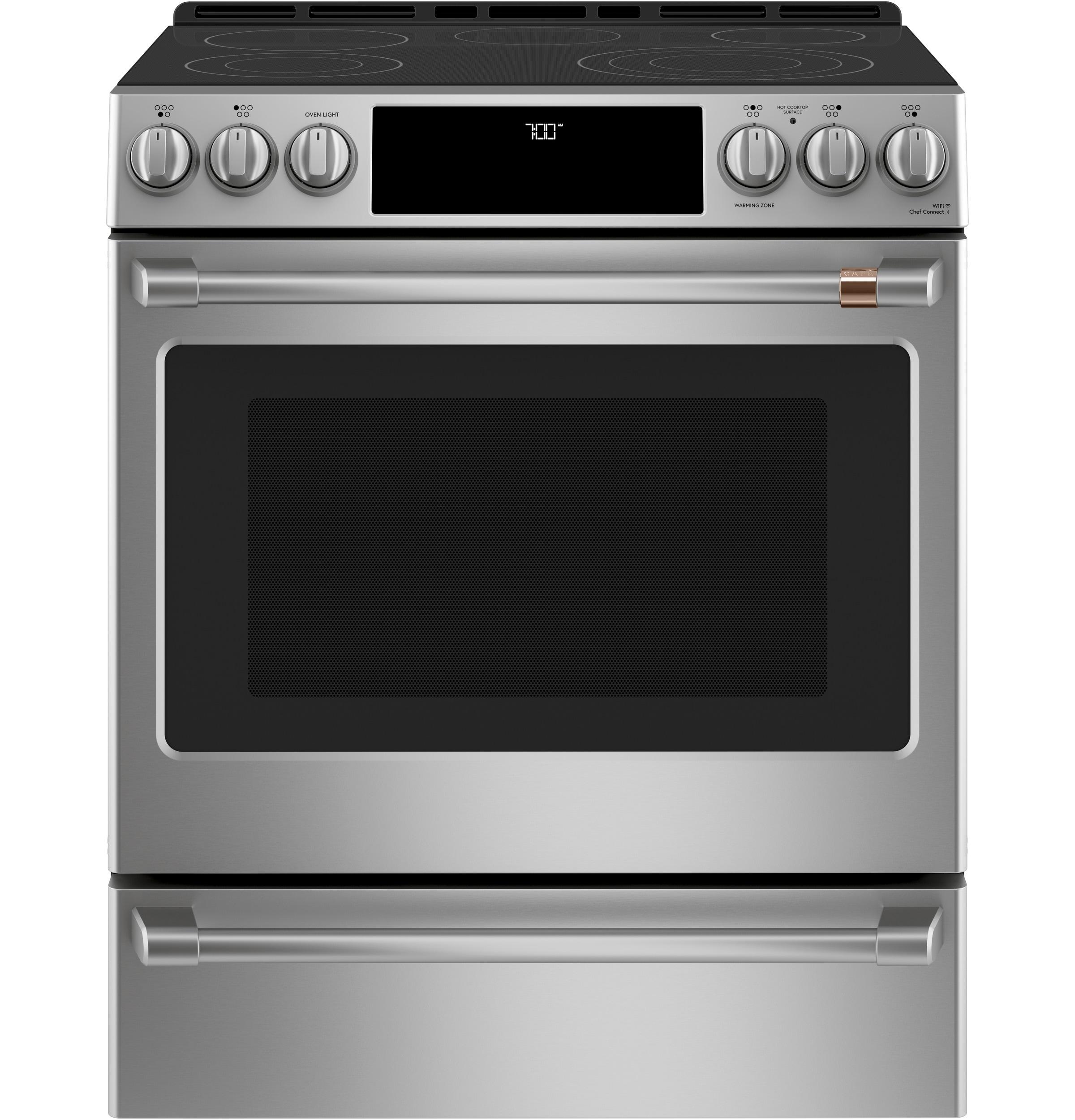Café Café Kitchen Suite 30" 5.7 cu. ft. Smart Slide-in Electric Range with Convection Oven CES700P2MS1