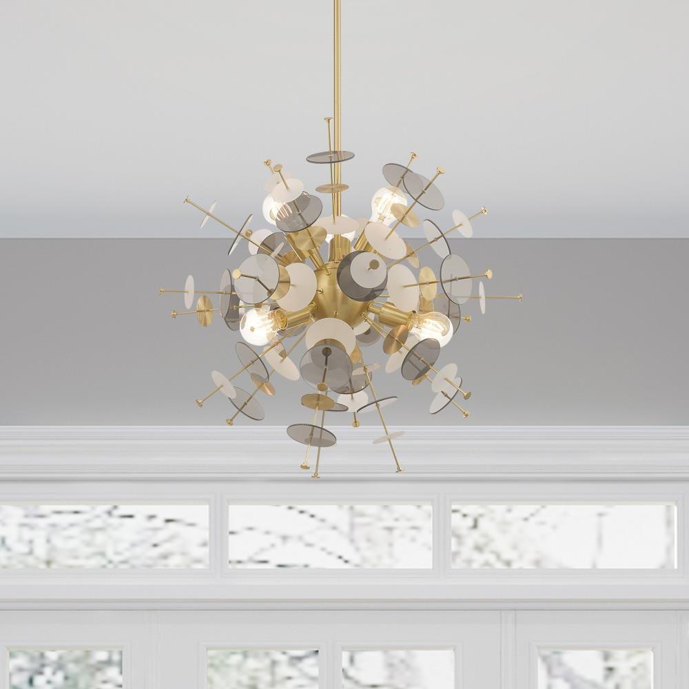 Livex Lighting Circulo 6 - Light Chandelier in  Satin Brass