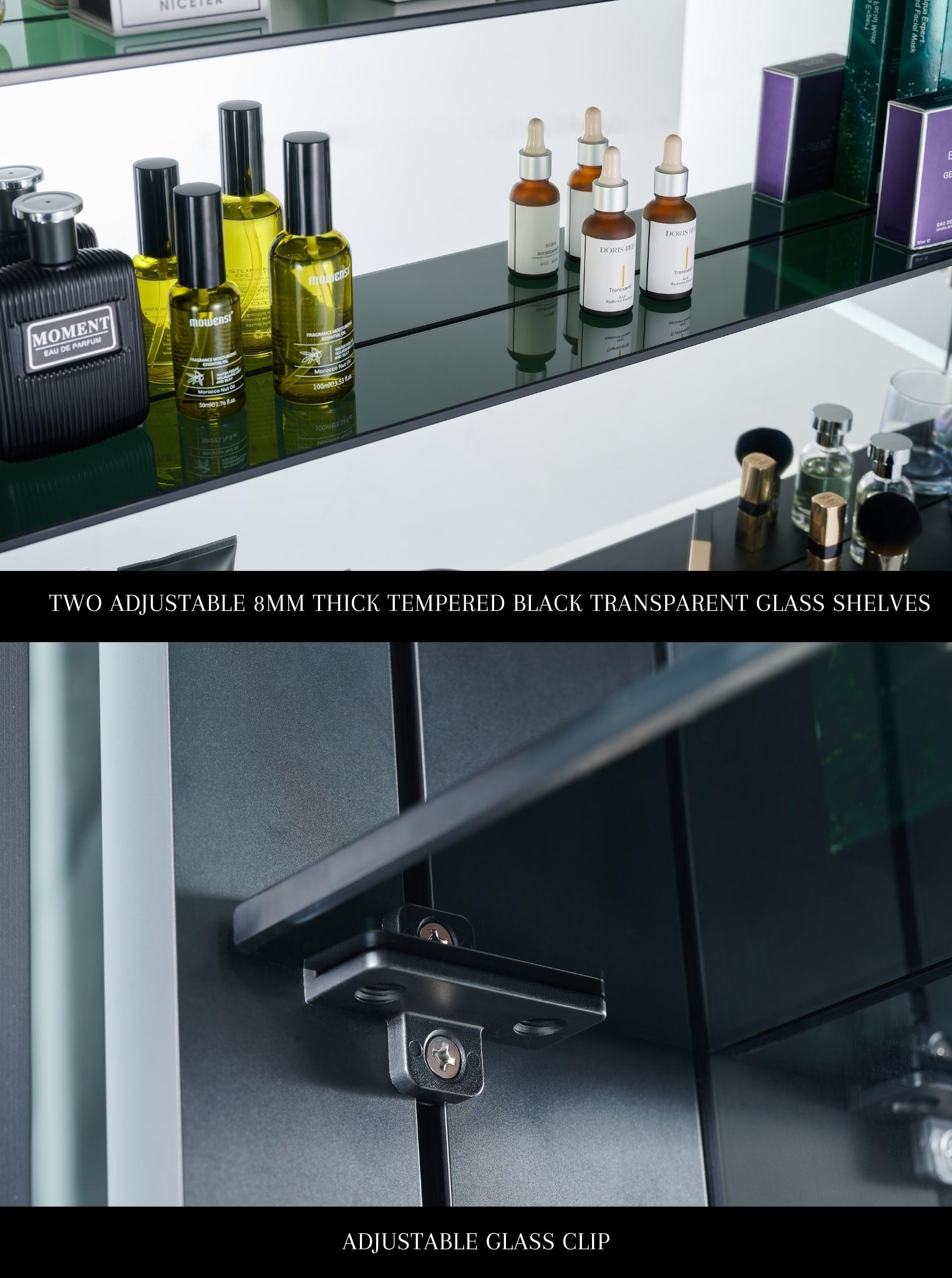 Ancerre Designs Pagani LED Mirror Medicine Cabinet With Defogger, Dimmer, Magnifier & USB Outlet