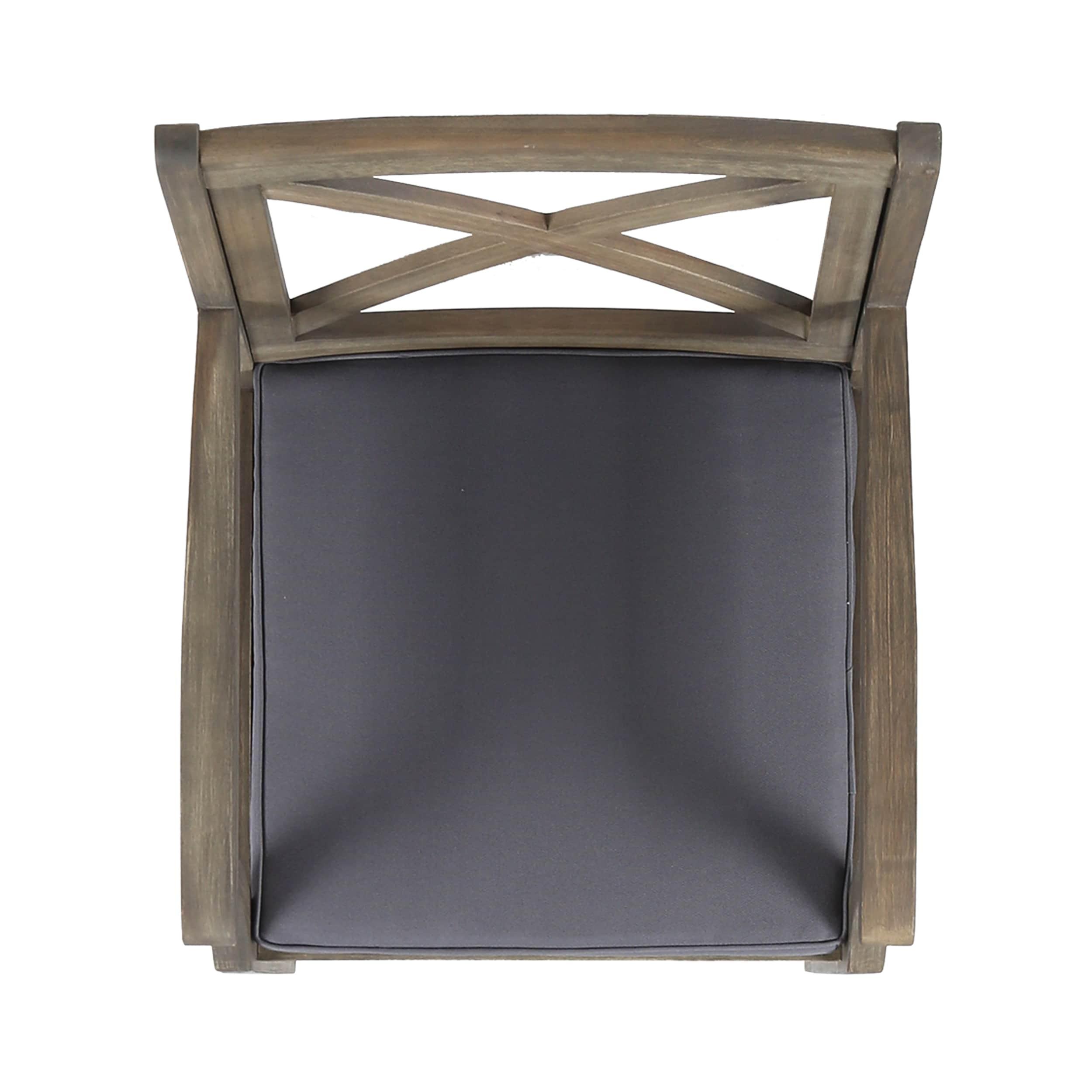 Gracie Oaks Outdoor Acacia Wood Patio Armchair,for Backyard, Poolside, Garden (Set of 2)