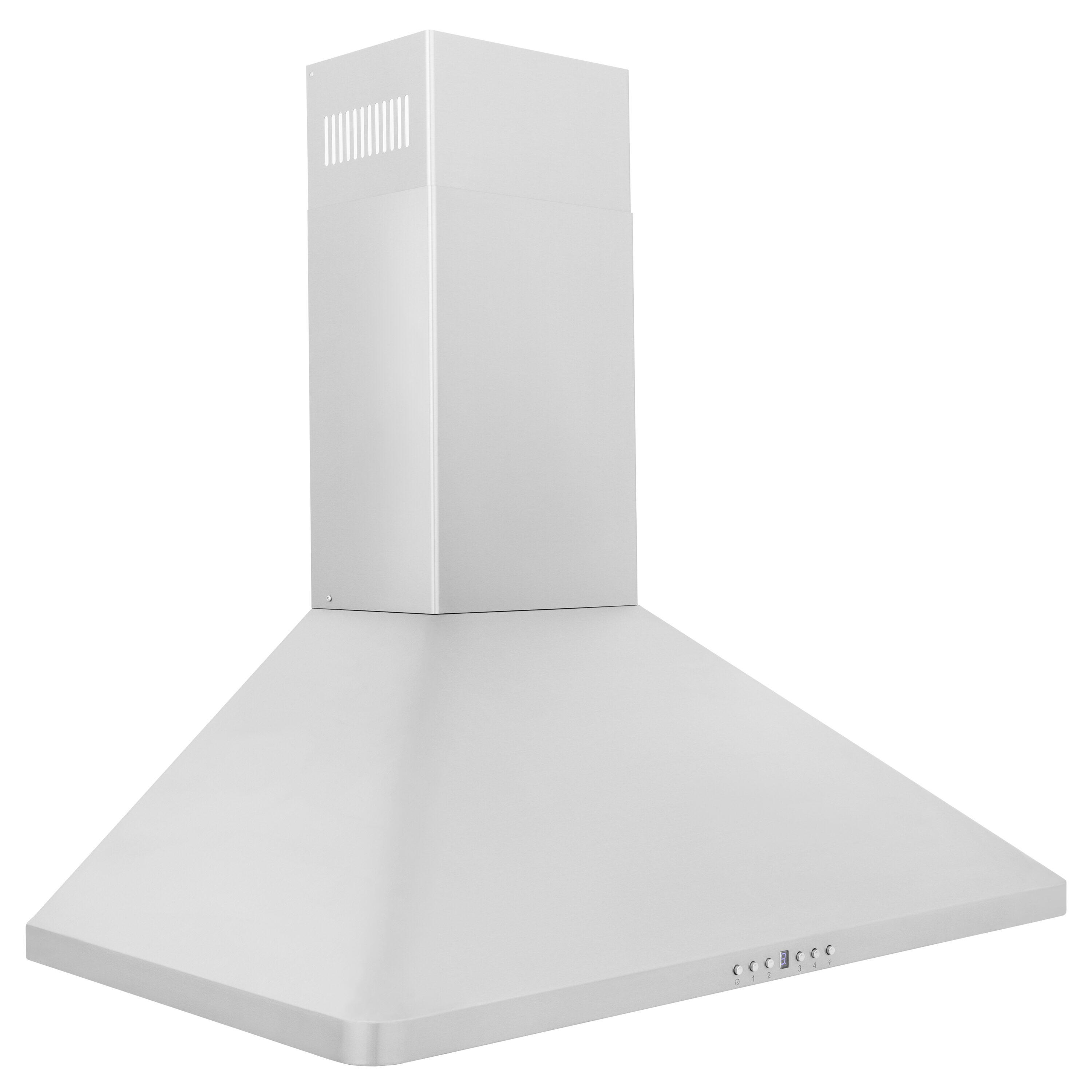 ZLINE KITCHEN & BATH 36 inch Convertible 400-CFM Recirculating Stainless steel Wall-Mounted Range Hood